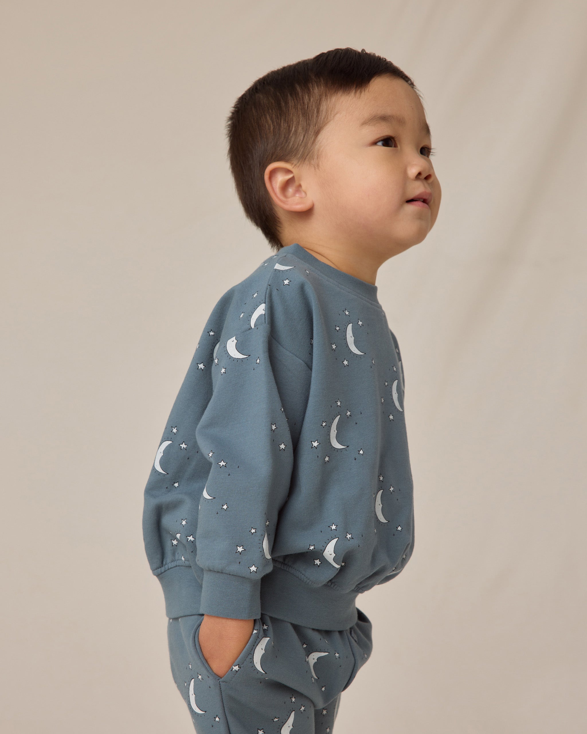 Rylee + Cru ライリーアンドクルー ベビー服 子供服  リラックスフリース スウェットシャツ　シルバームーン