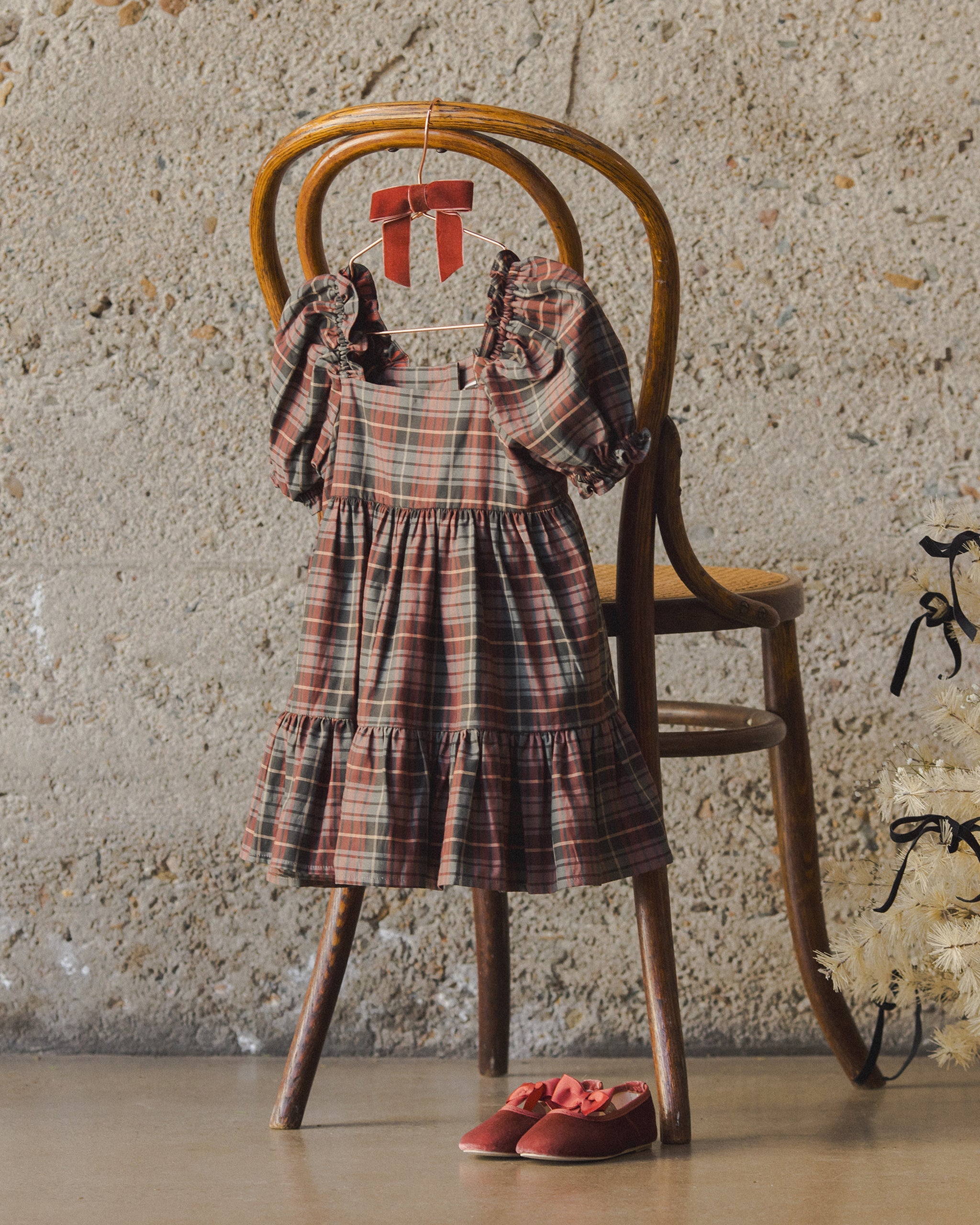 Rylee + Cru ライリーアンドクルー ベビー服 子供服  ボウバレエフラット　ルビー