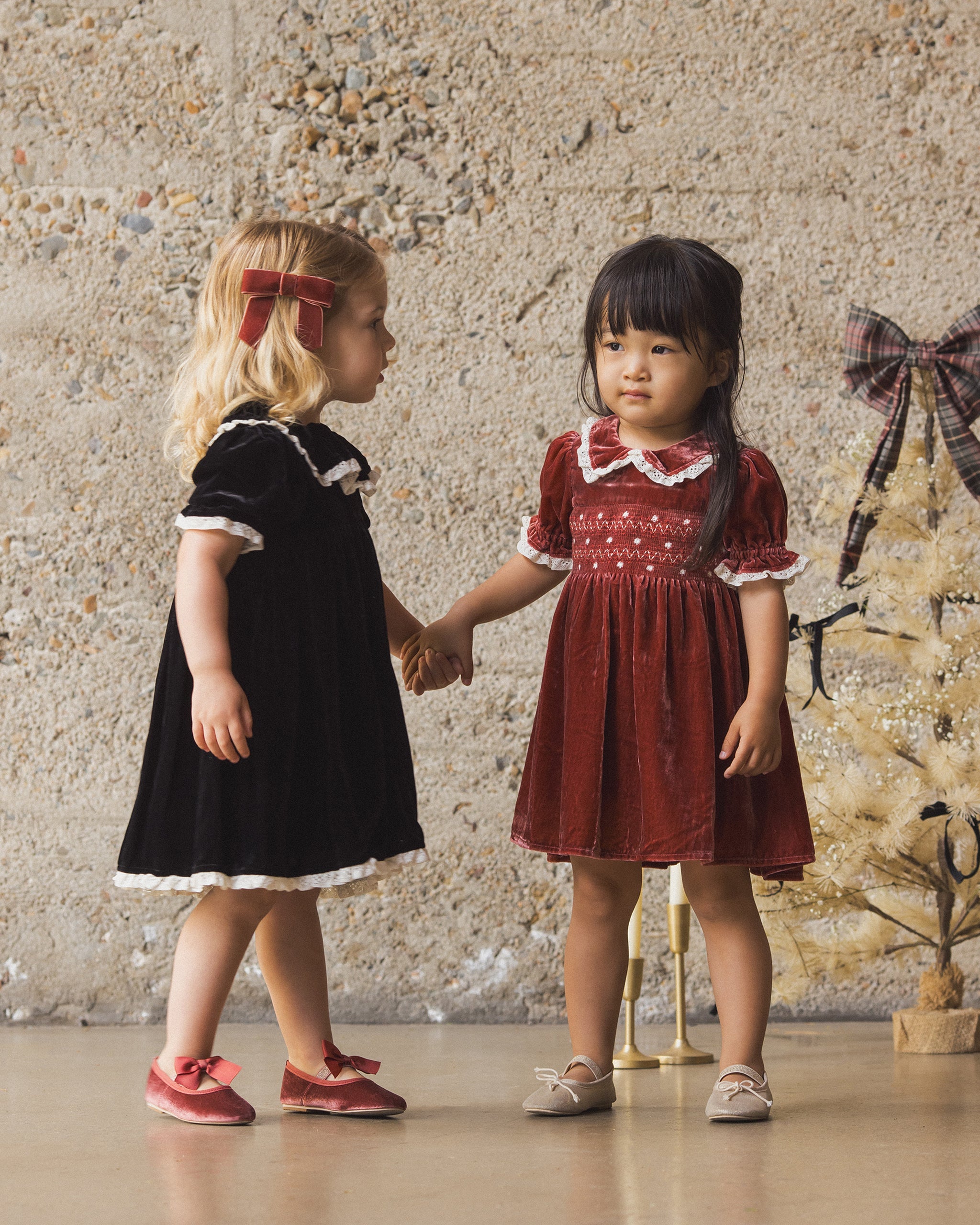 Rylee + Cru ライリーアンドクルー ベビー服 子供服  ボウバレエフラット　ルビー