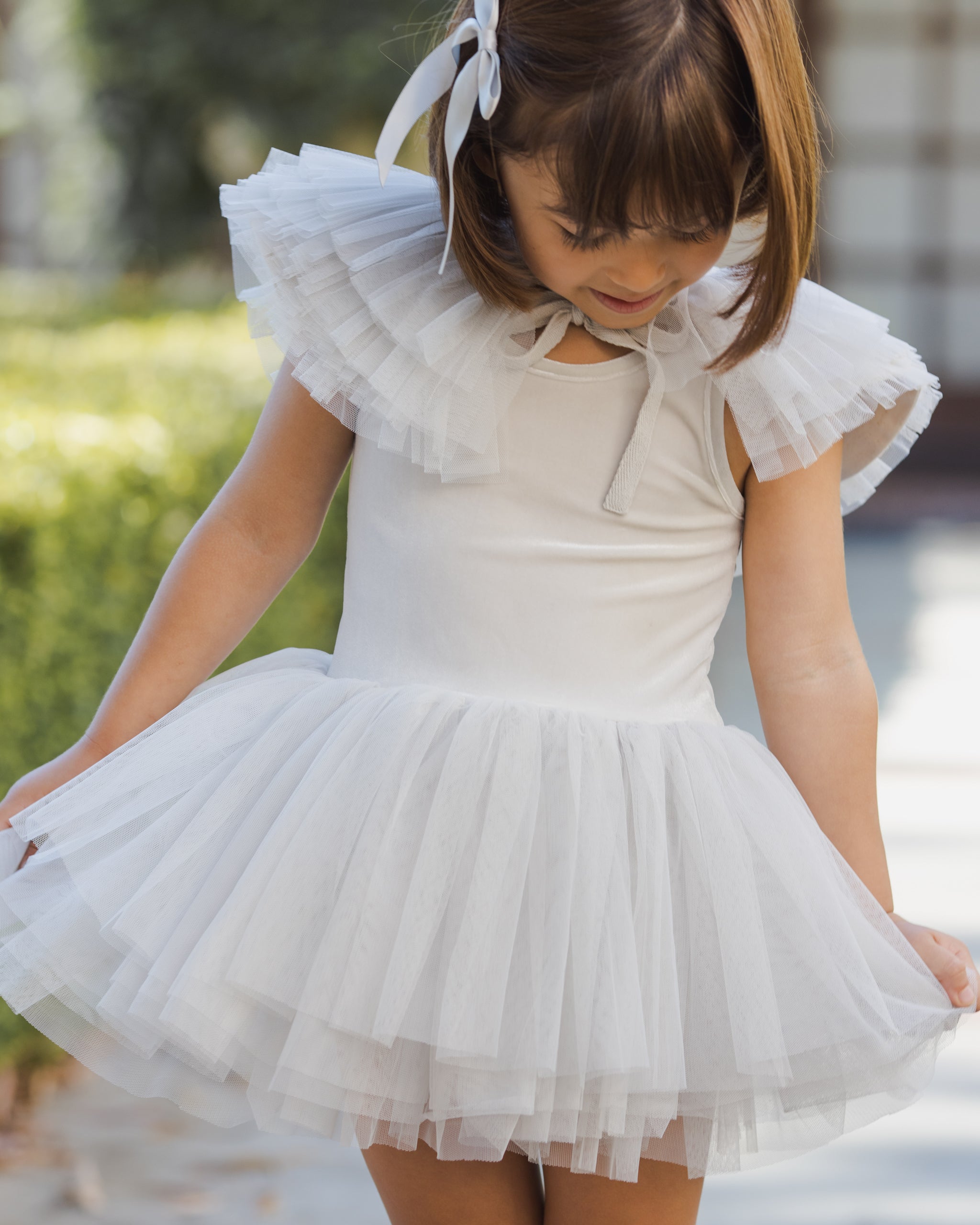 Rylee + Cru ライリーアンドクルー ベビー服 子供服 ラッフルチュールカラー　ミスト