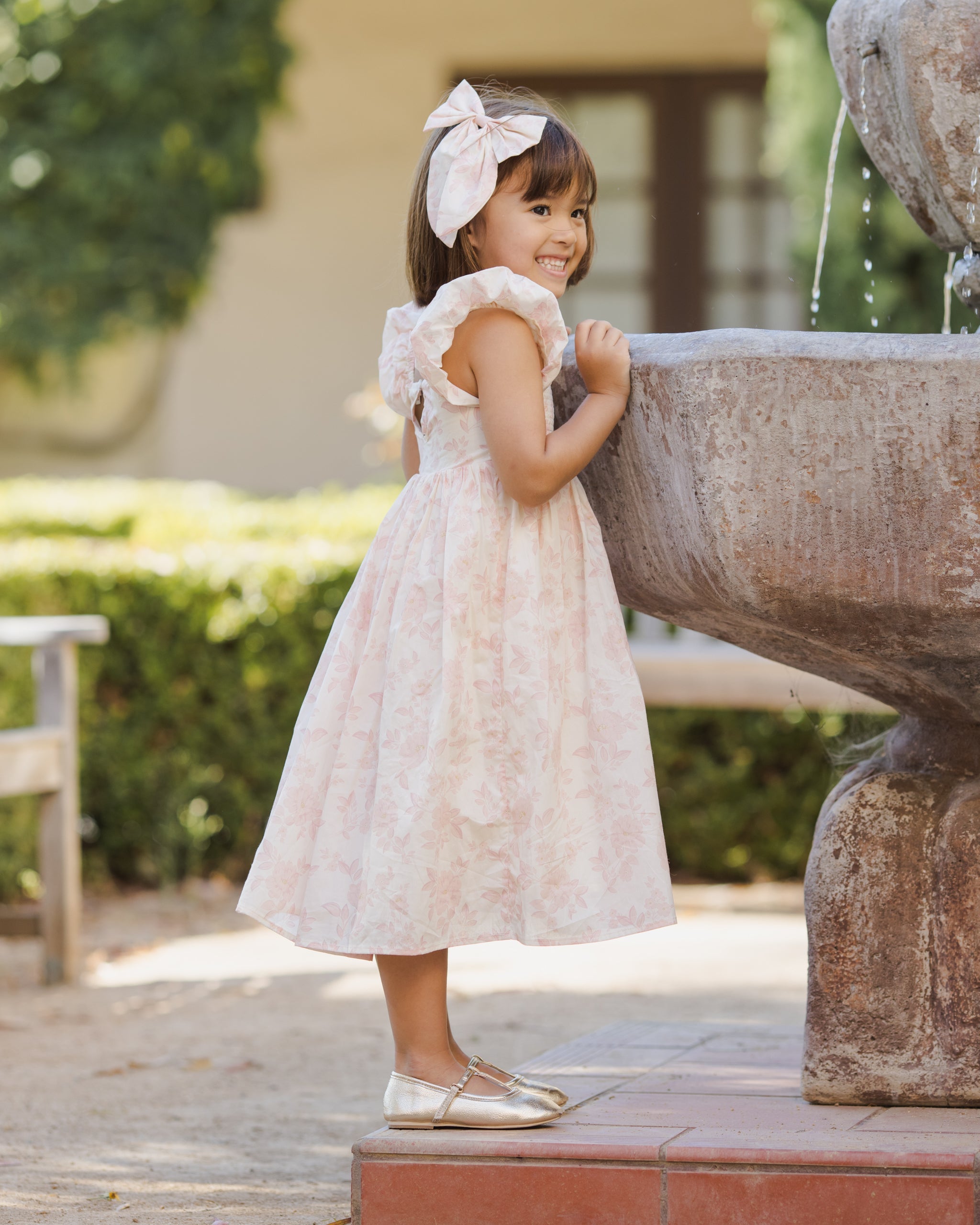 Rylee + Cru ライリーアンドクルー ベビー服 子供服 ヘーゼルドレス　ブラッシュイングリッシュローズ