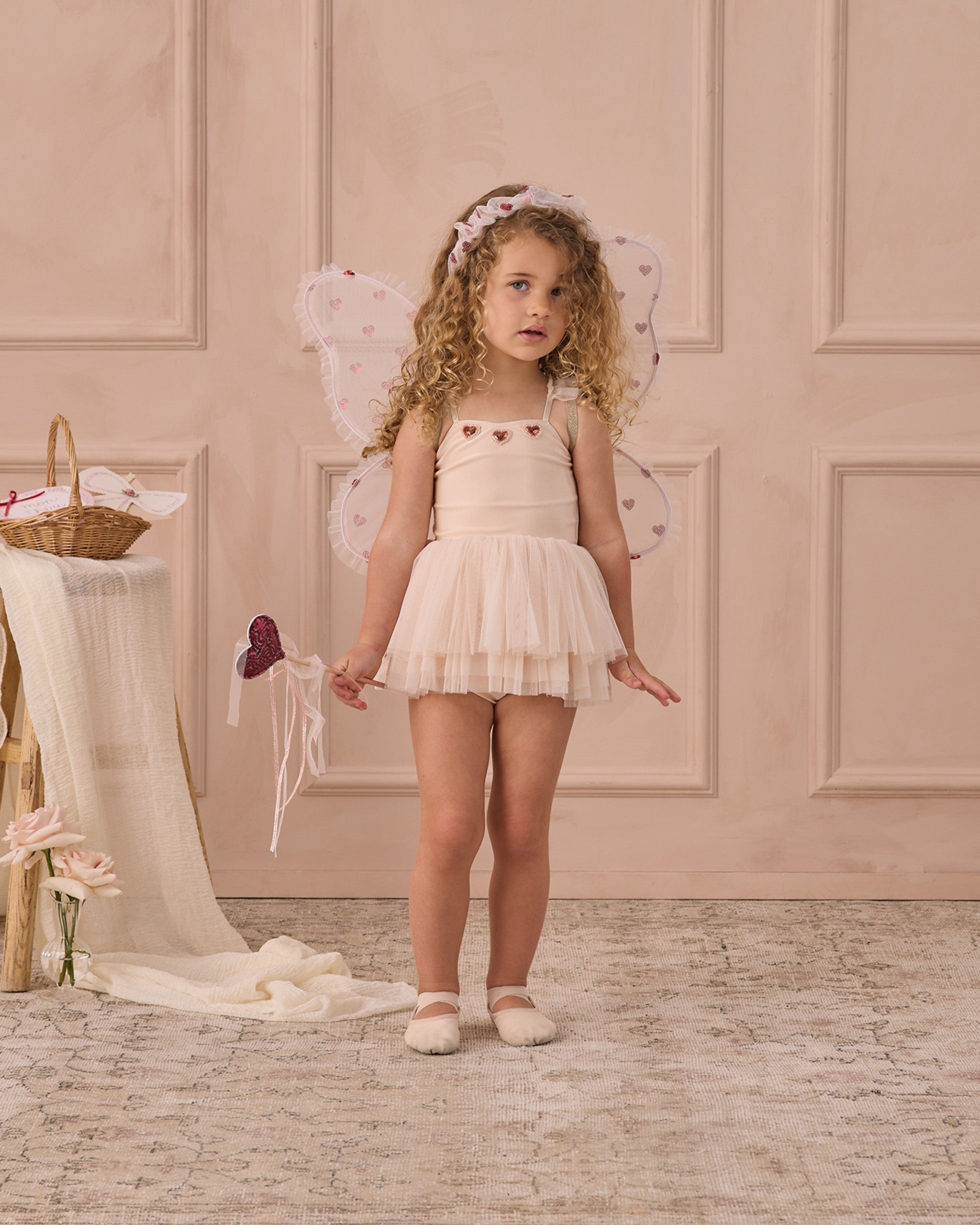 Rylee + Cru ライリーアンドクルー ベビー服 子供服 ギャザーヘッドバンド　レッドハーツ
