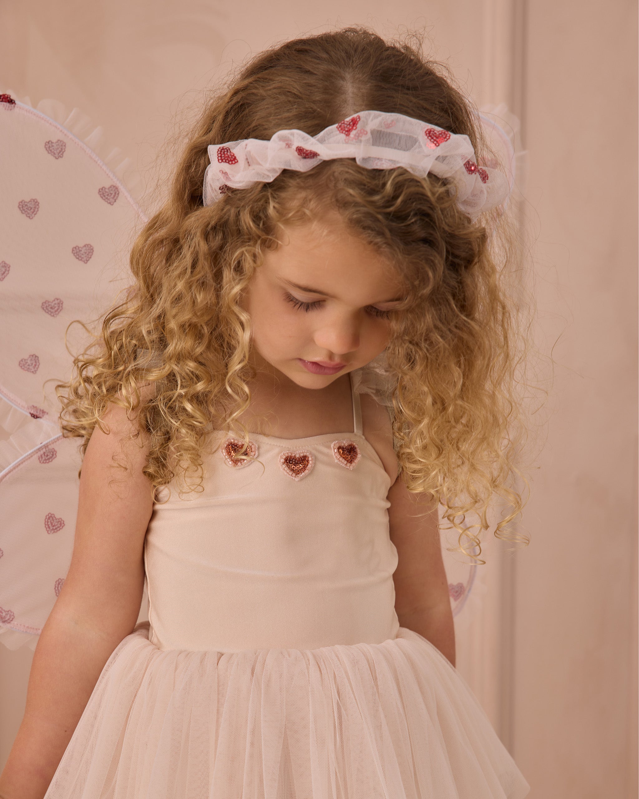 Rylee + Cru ライリーアンドクルー ベビー服 子供服 ギャザーヘッドバンド　レッドハーツ