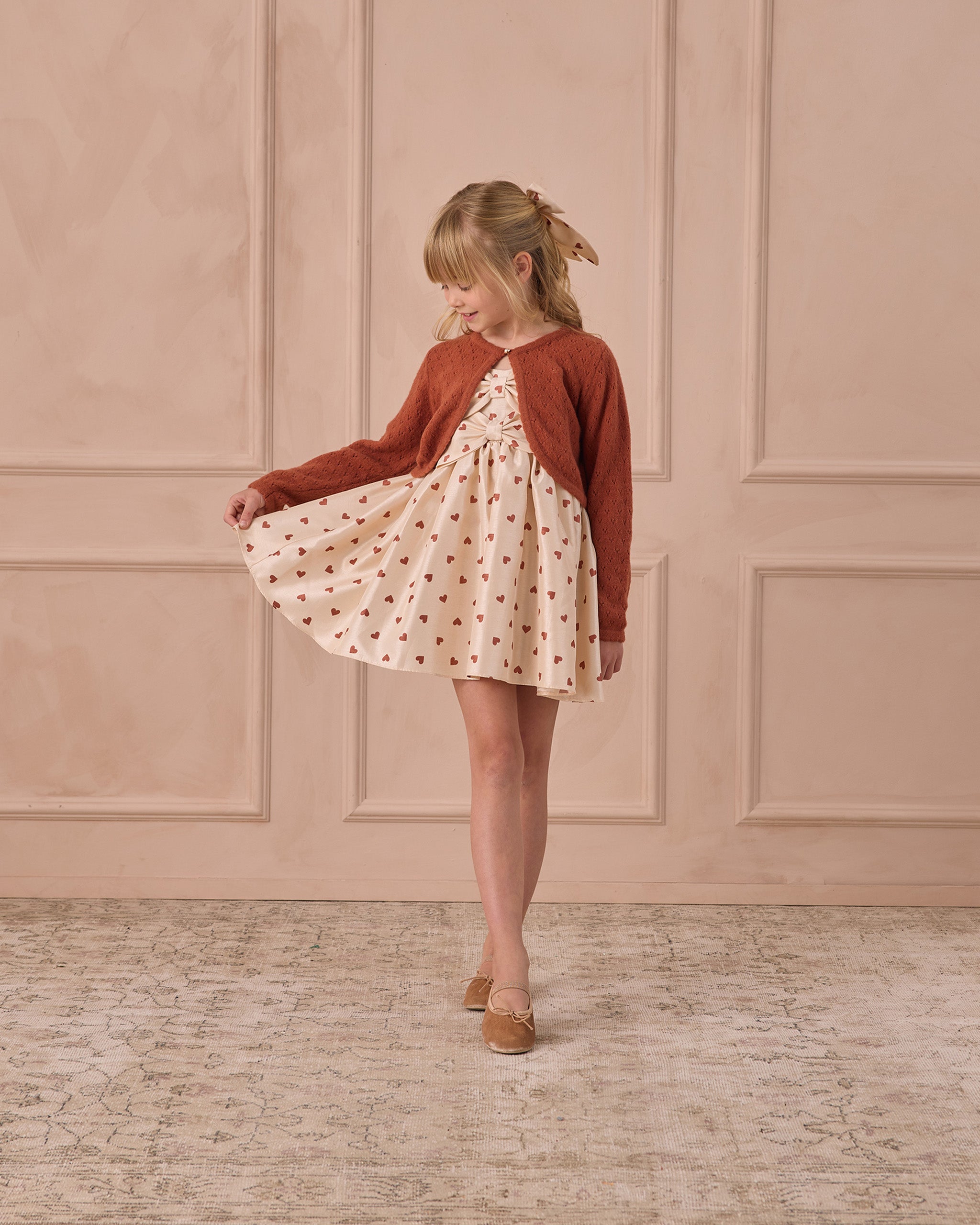 Rylee + Cru ライリーアンドクルー ベビー服 子供服 シンディドレス　レッドハーツ