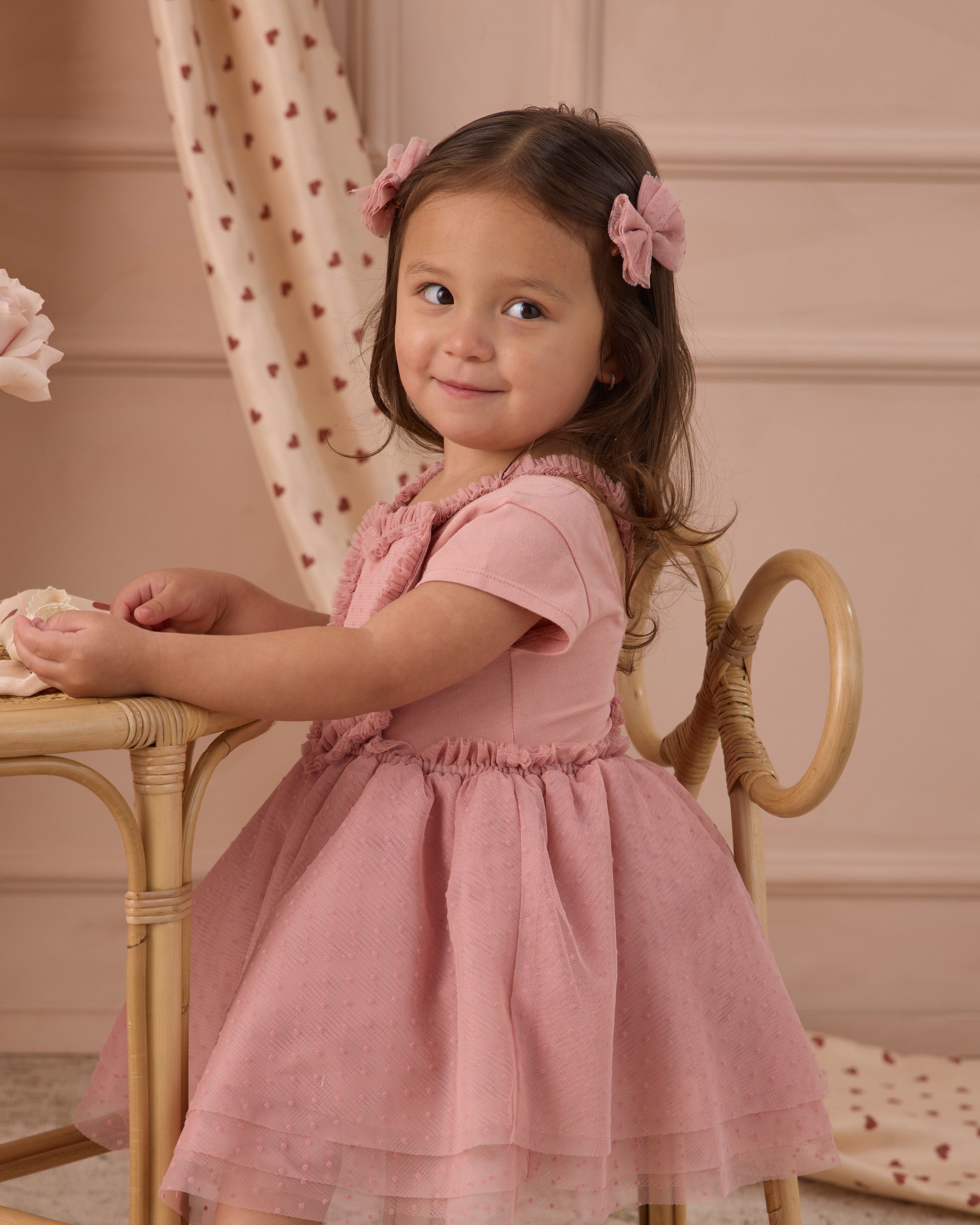 Rylee + Cru ライリーアンドクルー ベビー服 子供服 フラッターチュールクリップ　ピンク