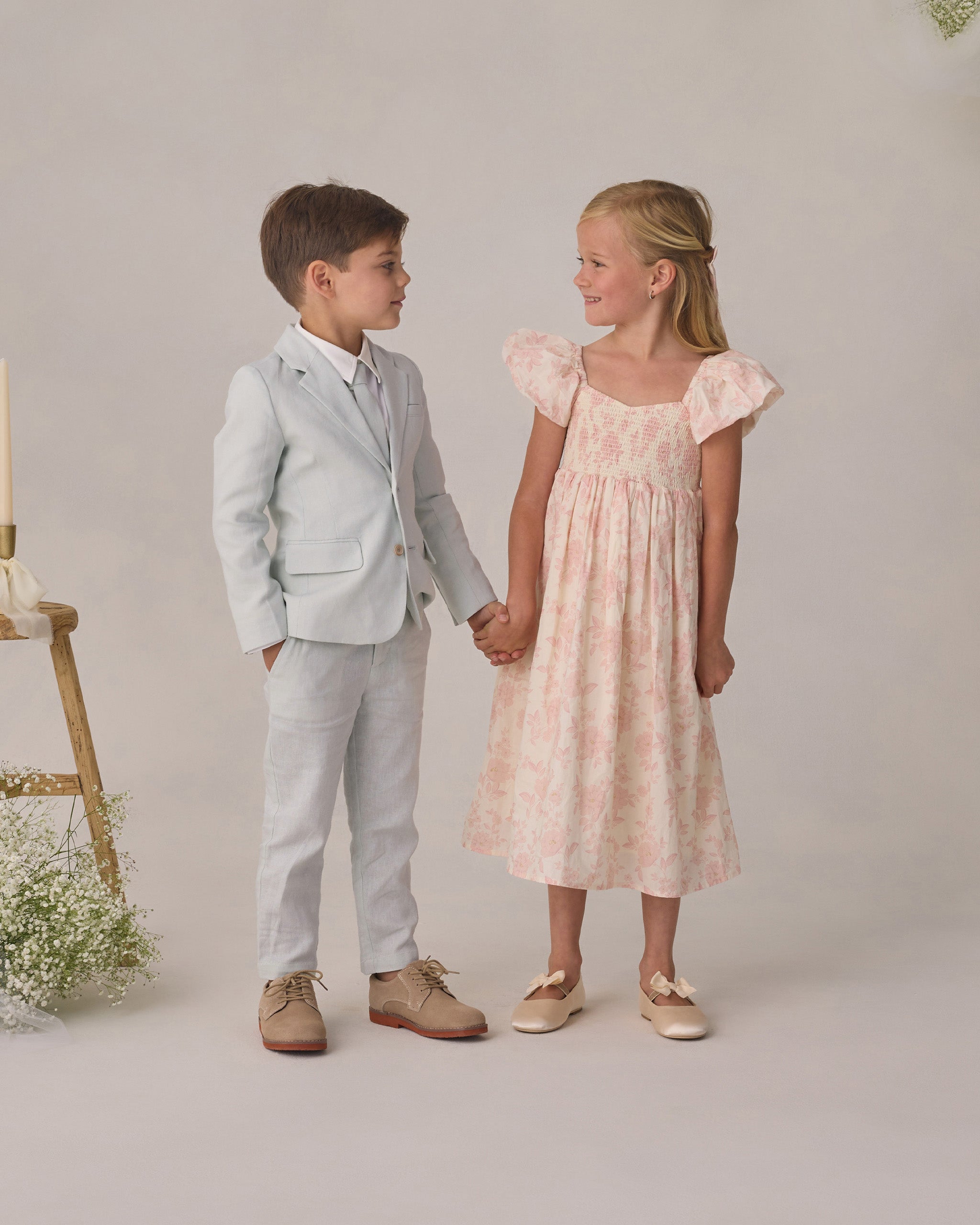 Rylee + Cru ライリーアンドクルー ベビー服 子供服 ヘーゼルドレス　ブラッシュイングリッシュローズ