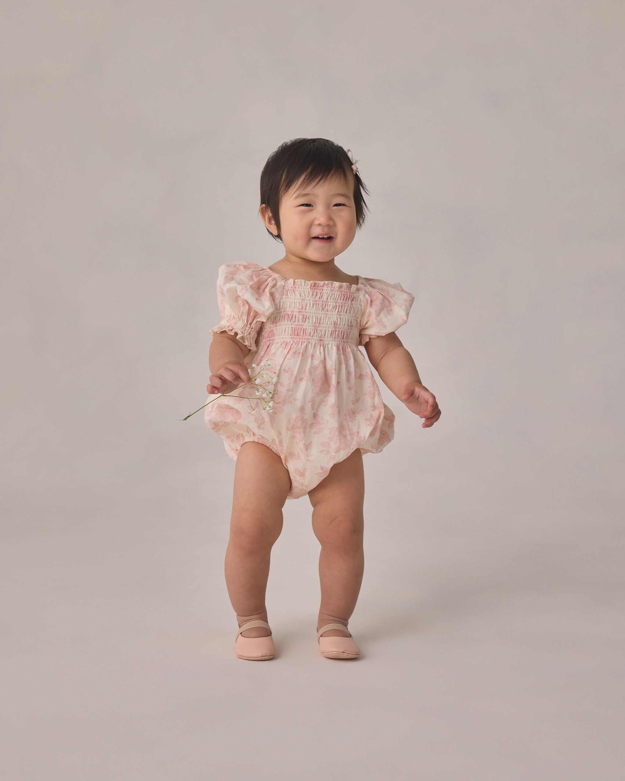 Rylee + Cru ライリーアンドクルー ベビー服 子供服 ヘーゼルロンパース　ブラッシュイングリッシュローズ