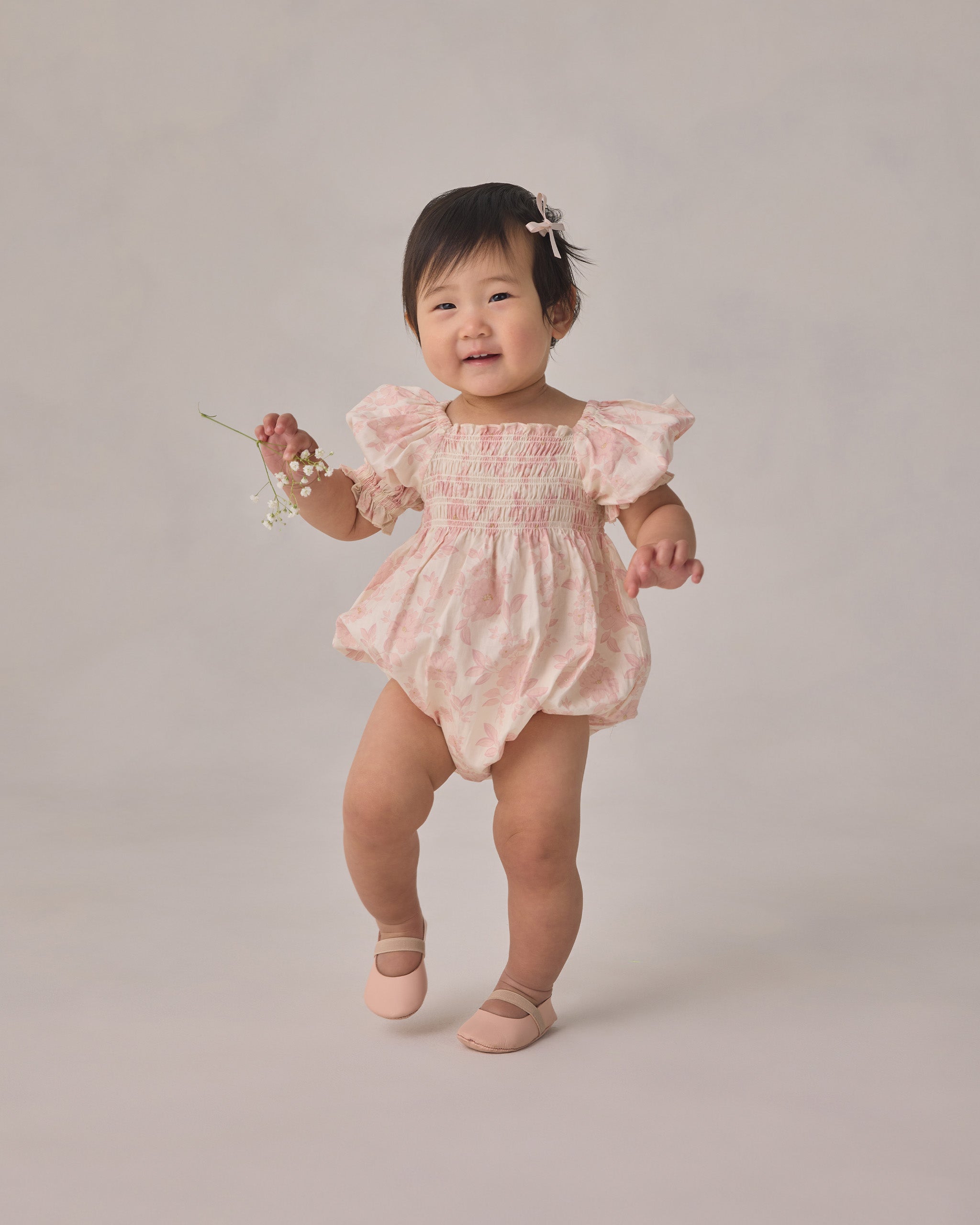 Rylee + Cru ライリーアンドクルー ベビー服 子供服 ヘーゼルロンパース　ブラッシュイングリッシュローズ