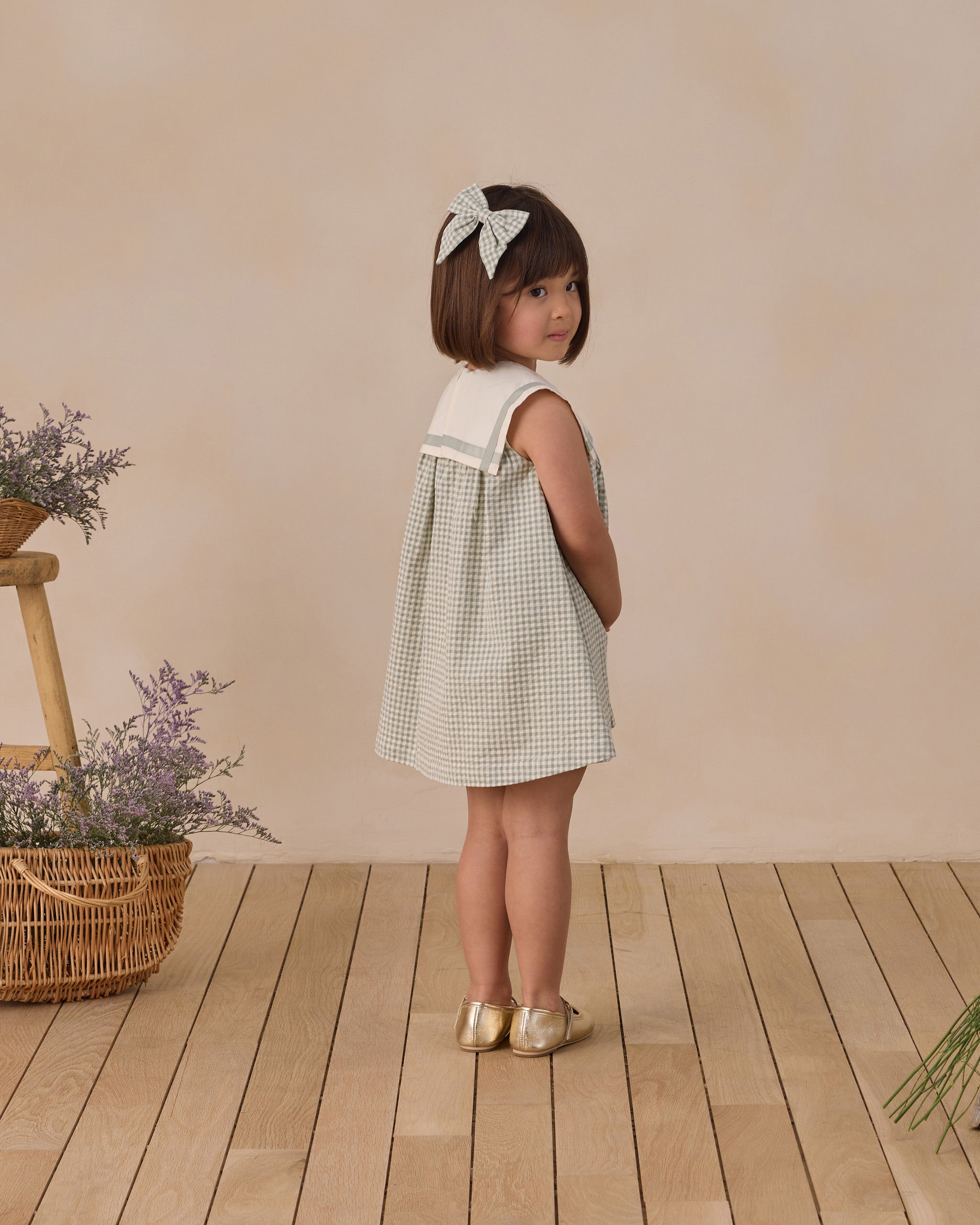 Rylee + Cru ライリーアンドクルー ベビー服 子供服 デイジードレス　ユーカリチェック