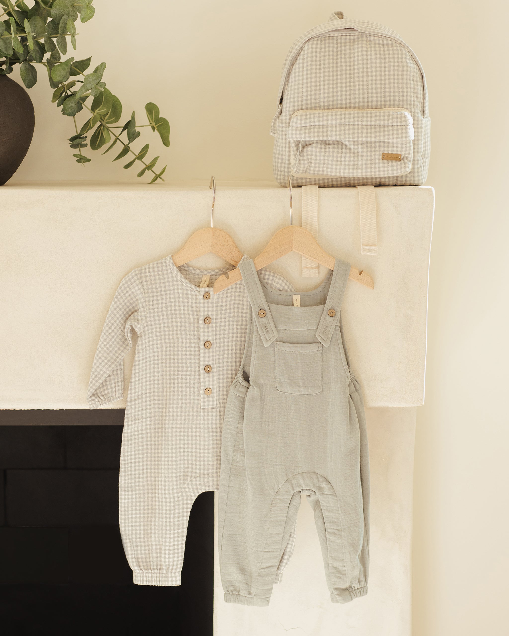 Rylee + Cru ライリーアンドクルー ベビー服 子供服  ベビーオーバーオール　スチールブルー