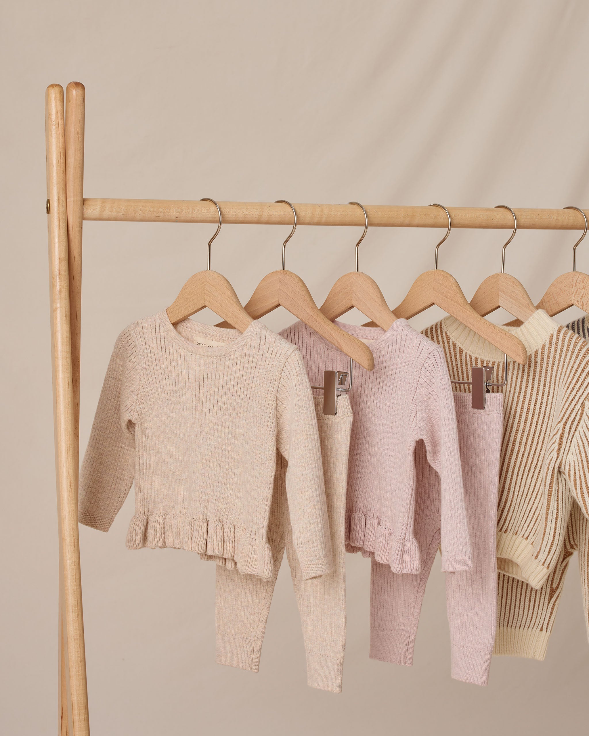 Rylee + Cru ライリーアンドクルー ベビー服 子供服  リブニットレギンス　ヘザーオートミール