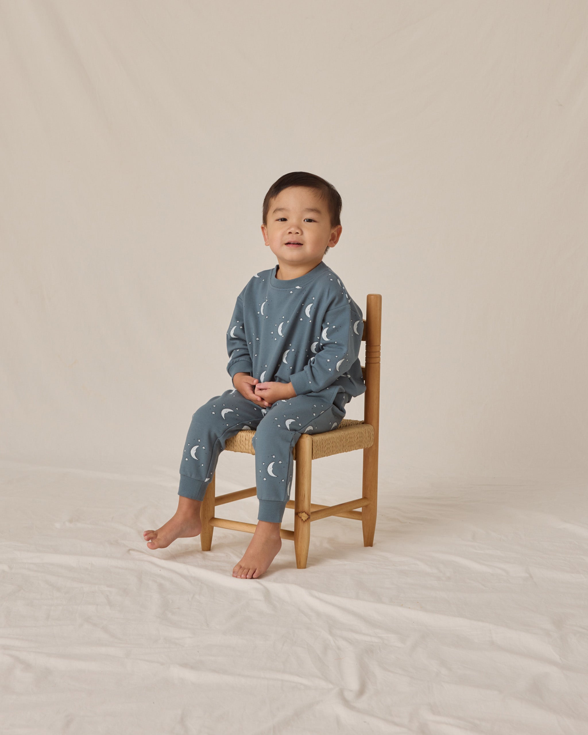Rylee + Cru ライリーアンドクルー ベビー服 子供服  リラックスフリース スウェットシャツ　シルバームーン