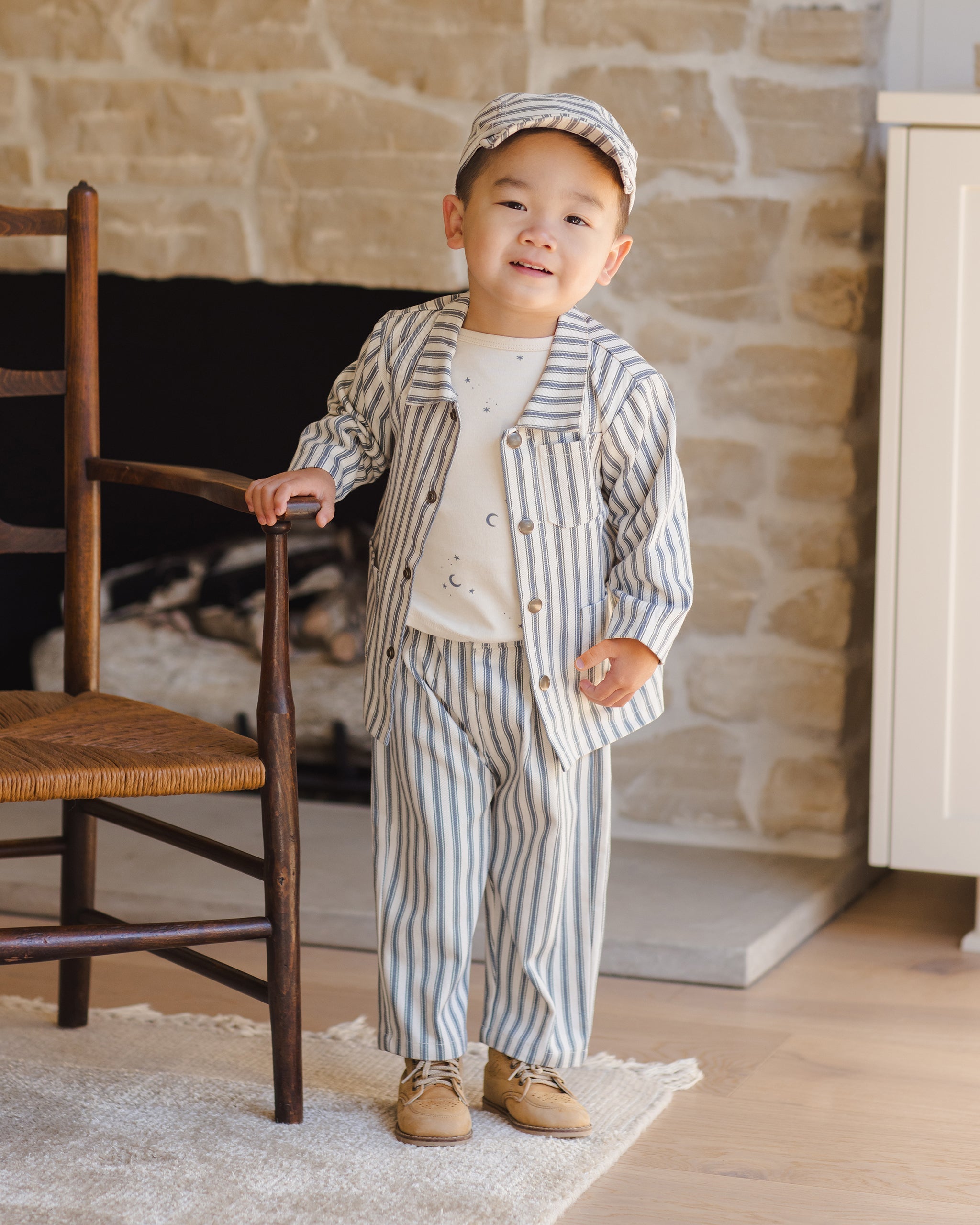 Rylee + Cru ライリーアンドクルー ベビー服 子供服  グレイソンパンツ　オーシャンピンストライプ