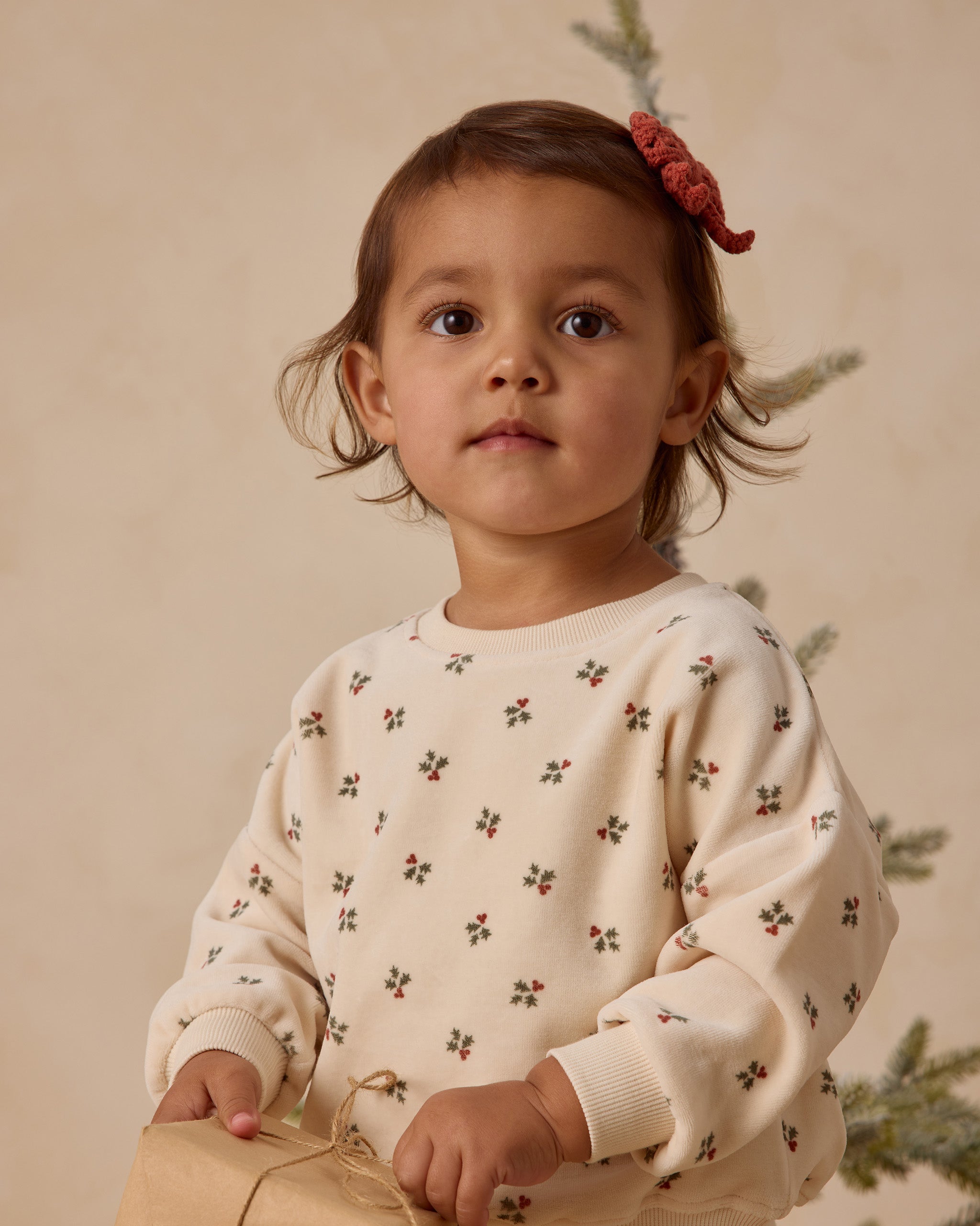 Rylee + Cru ライリーアンドクルー ベビー服 子供服  ベロア リラックス スウェットシャツ　ホリーベリー
