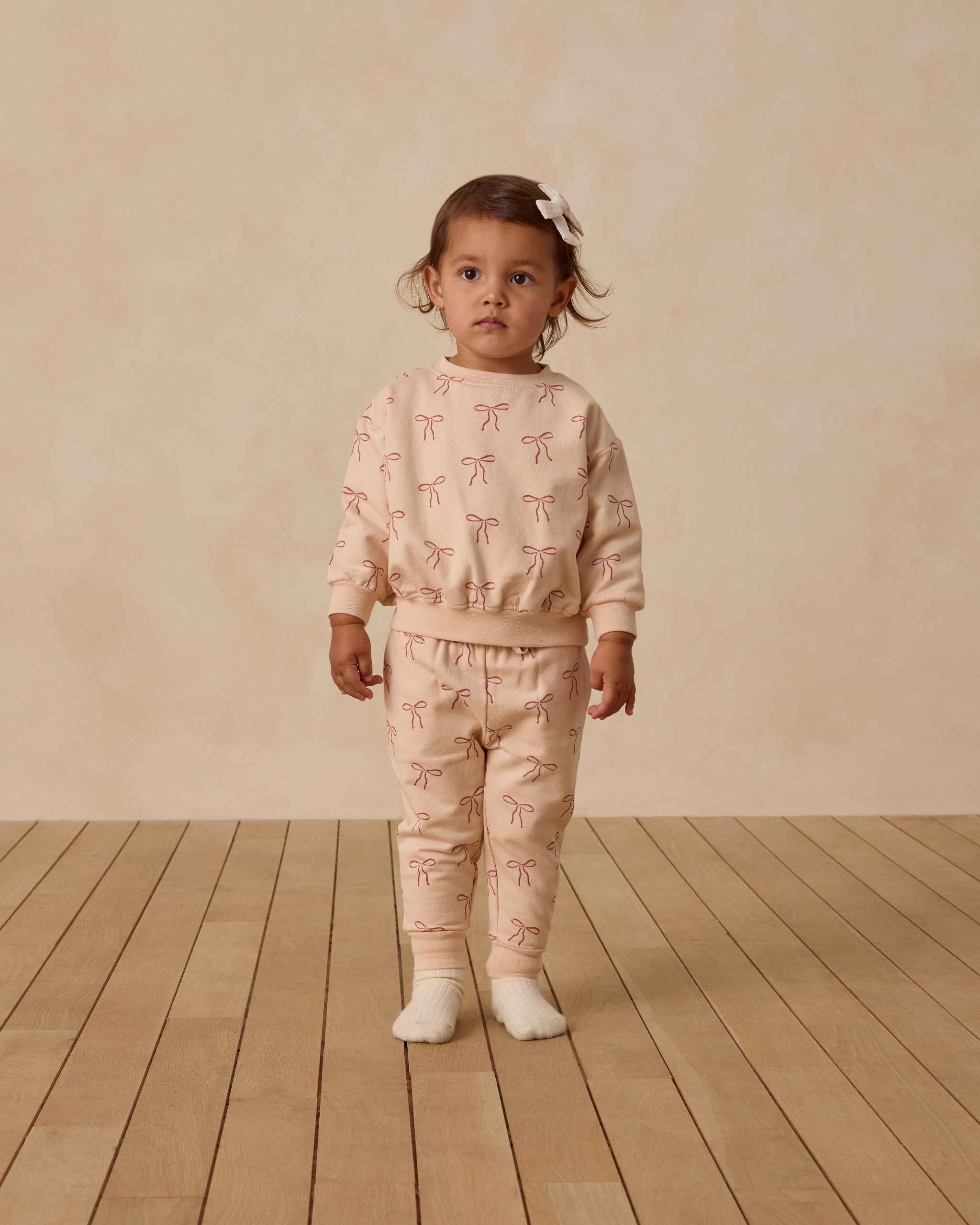 Rylee + Cru ライリーアンドクルー ベビー服 子供服  リラックスフリース スウェットパンツ　レッドボウ