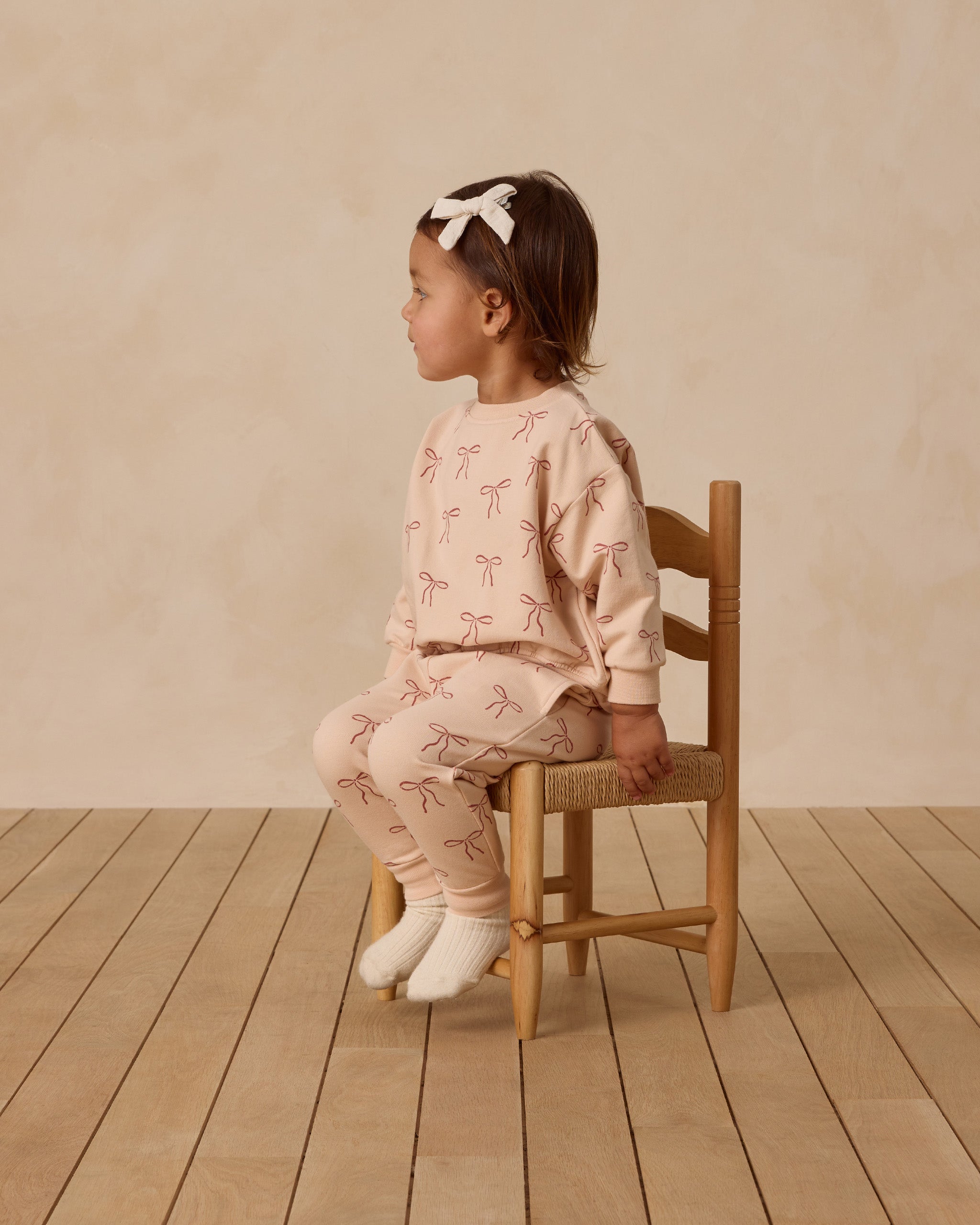 Rylee + Cru ライリーアンドクルー ベビー服 子供服  リラックスフリーススウェットシャツ　レッドボウ