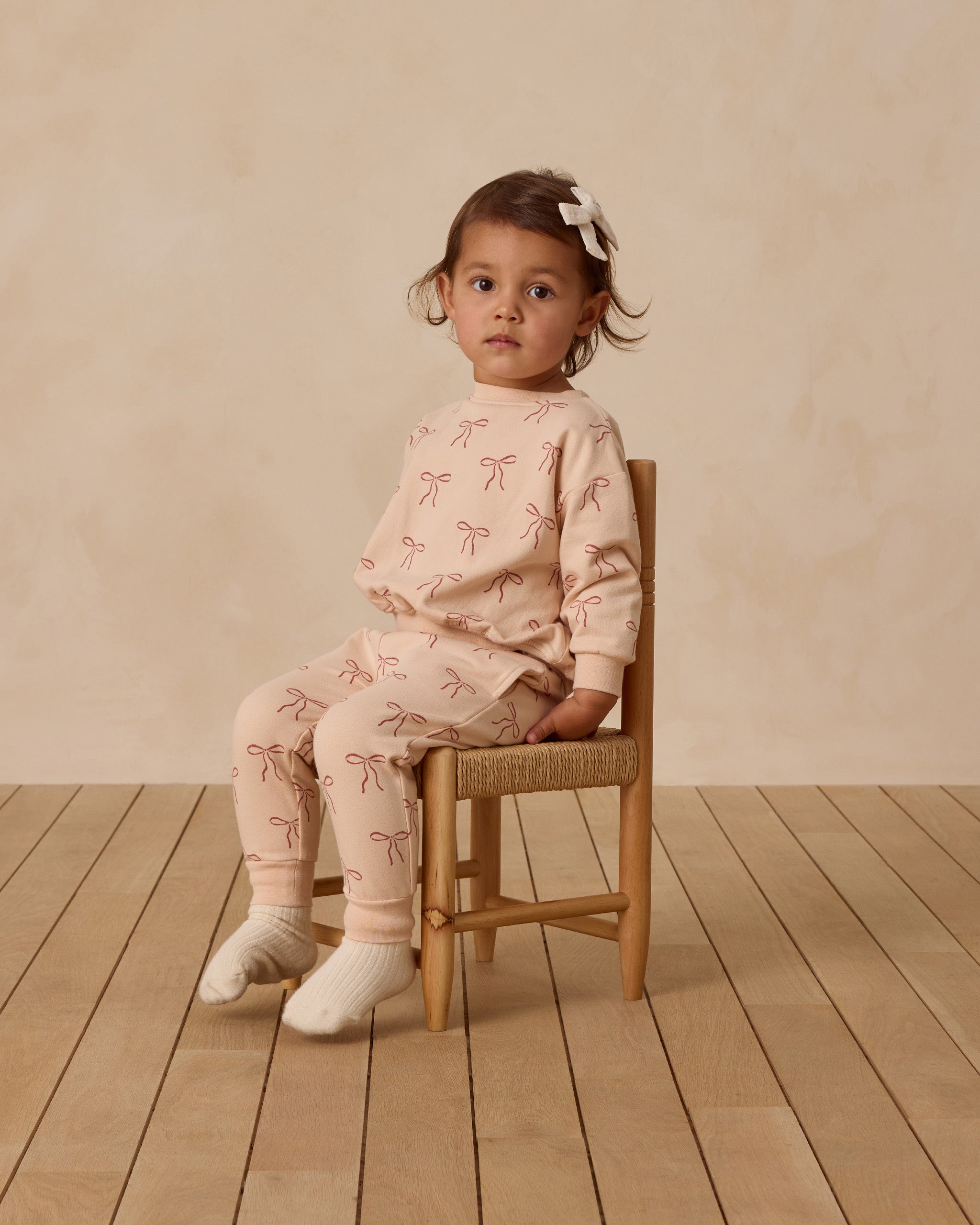 Rylee + Cru ライリーアンドクルー ベビー服 子供服  リラックスフリース スウェットパンツ　レッドボウ