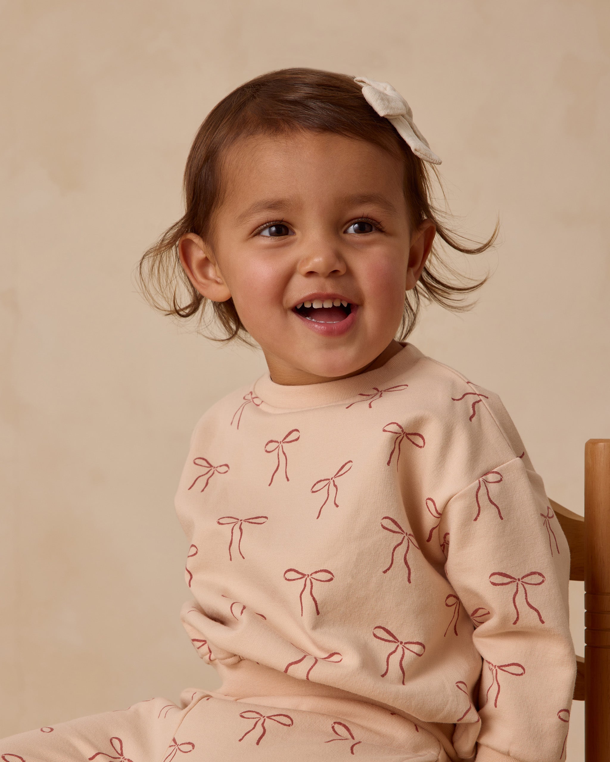 Rylee + Cru ライリーアンドクルー ベビー服 子供服  リラックスフリーススウェットシャツ　レッドボウ