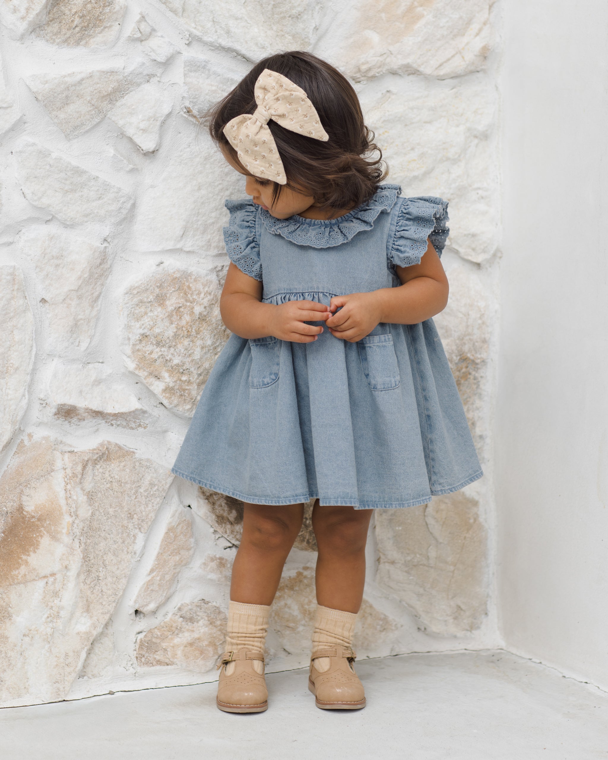 Rylee + Cru ライリーアンドクルー ベビー服 子供服 ソフィードレス　シャンブレー