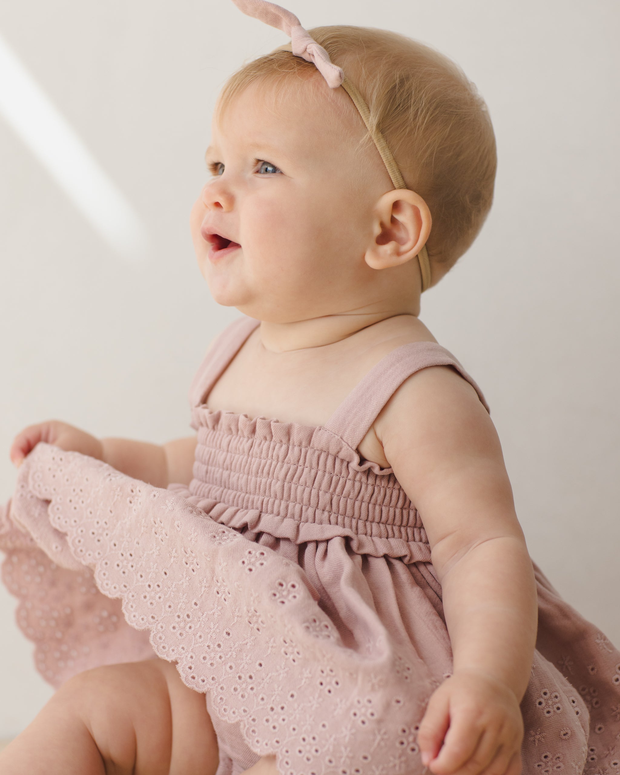 Rylee + Cru ライリーアンドクルー ベビー服 子供服 メイスモックトップ + ブルマーセット　モーブ