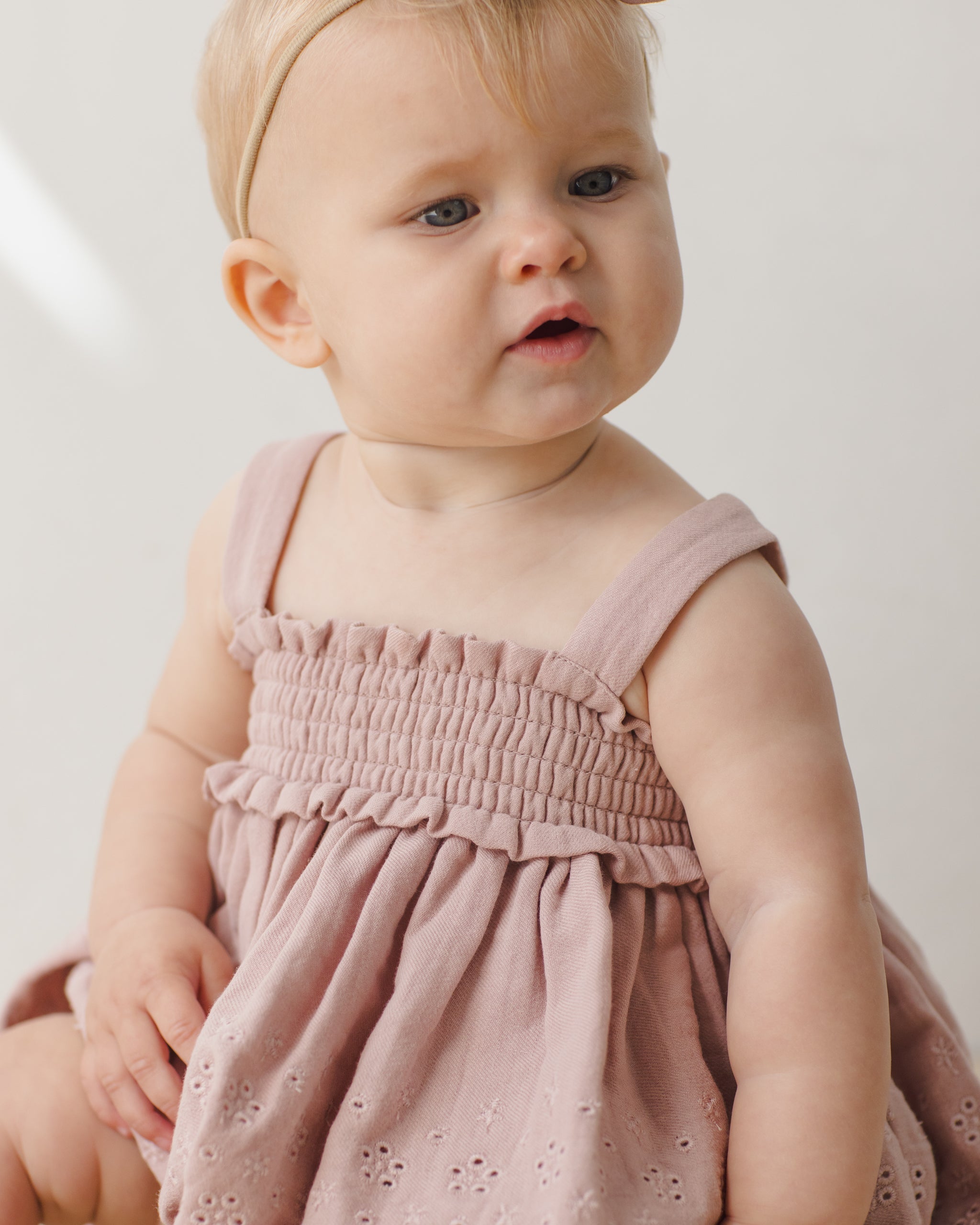 Rylee + Cru ライリーアンドクルー ベビー服 子供服 メイスモックトップ + ブルマーセット　モーブ
