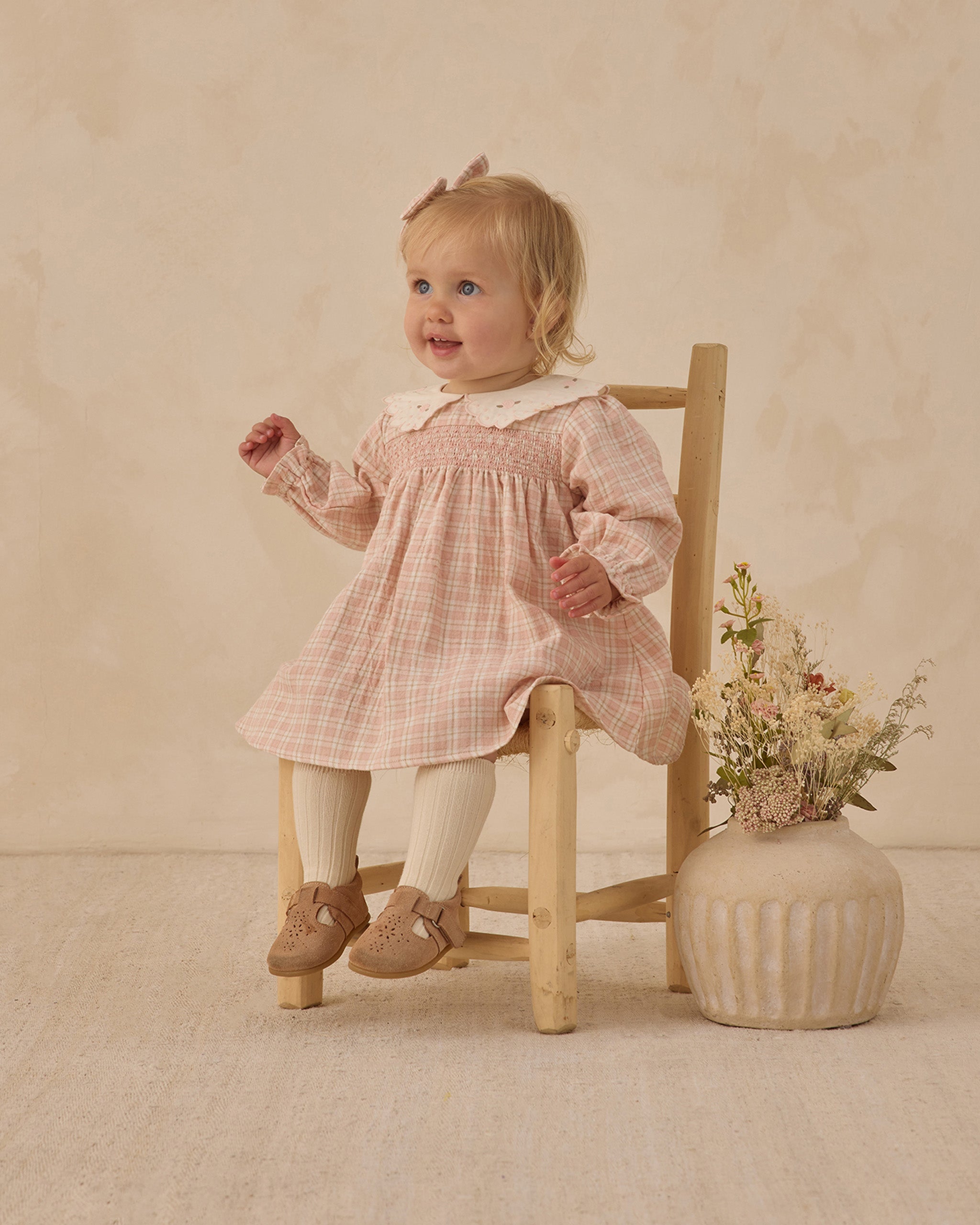 Rylee + Cru ライリーアンドクルー ベビー服 子供服 キャリードレス　ピンクチェック