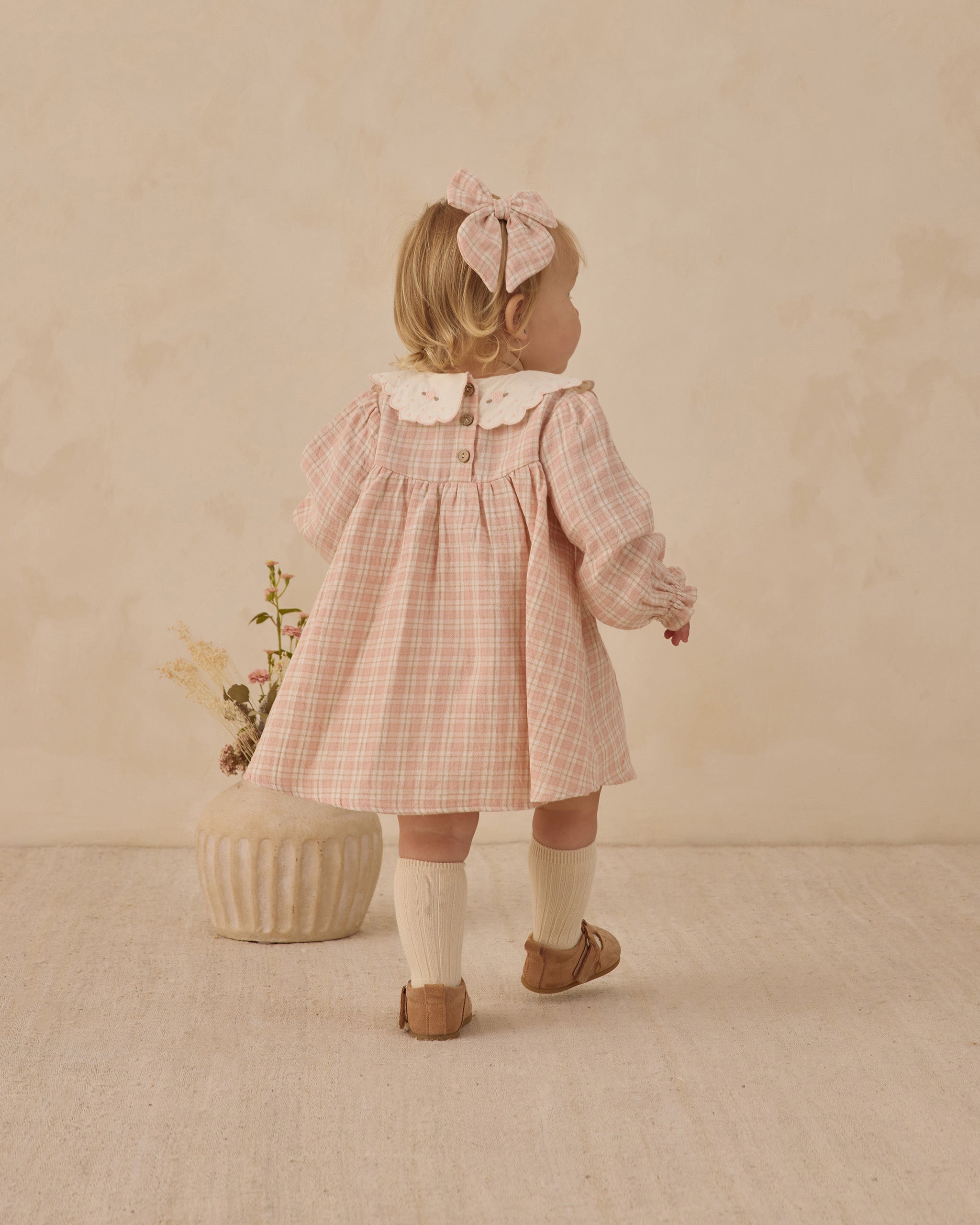 Rylee + Cru ライリーアンドクルー ベビー服 子供服 キャリードレス　ピンクチェック
