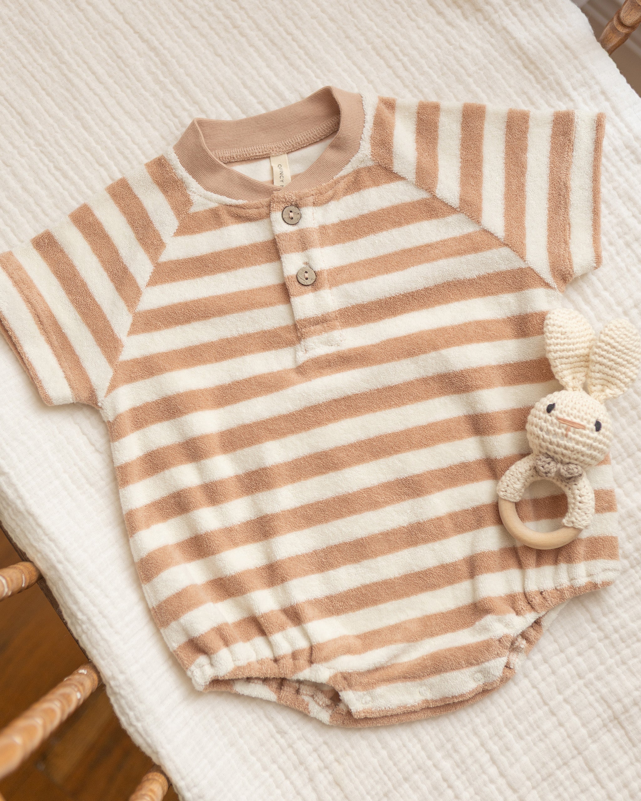 Rylee + Cru ライリーアンドクルー ベビー服 子供服 テリーヘンリーロンパース　ラテストライプ