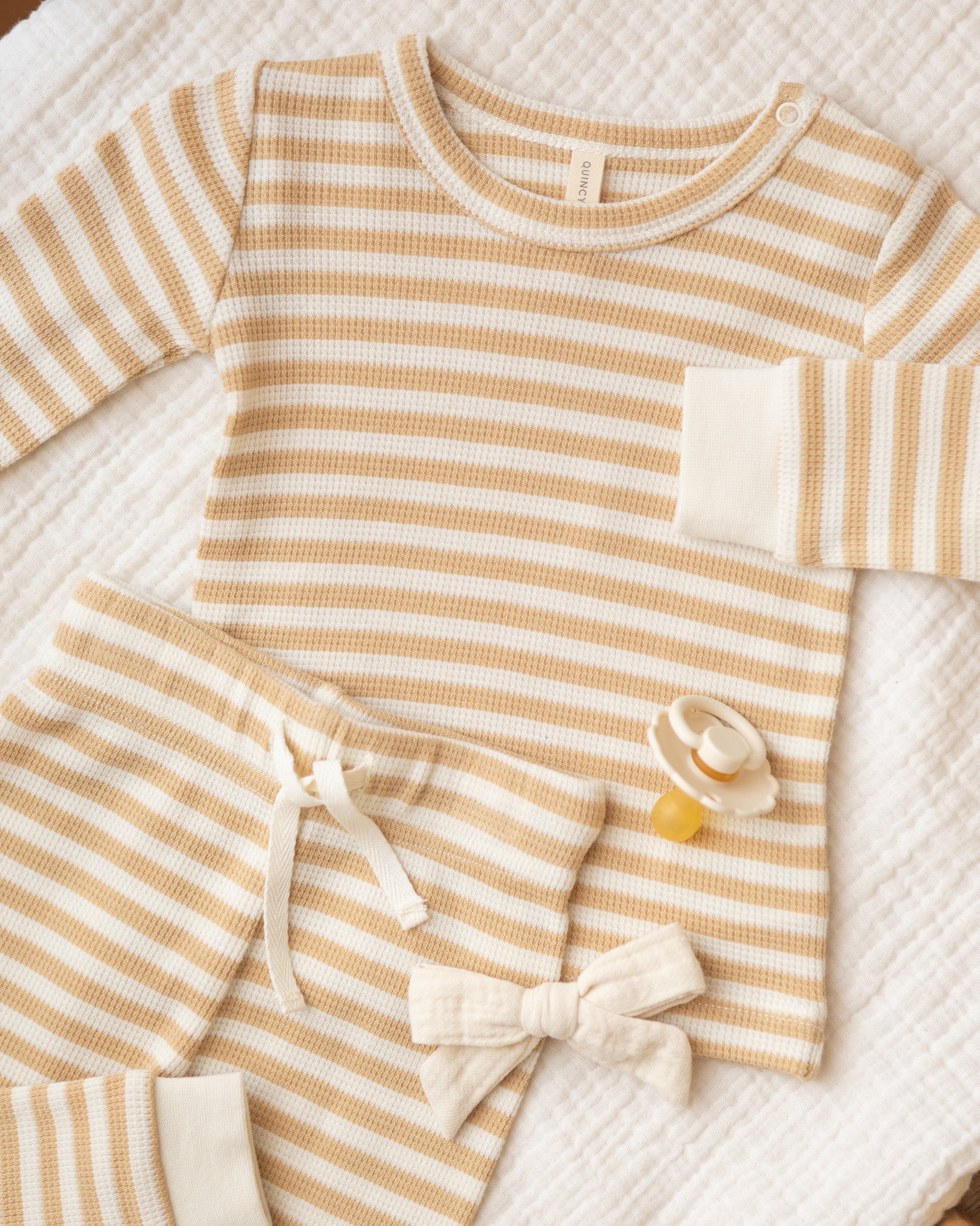 Rylee + Cru ライリーアンドクルー ベビー服 子供服 ボウダブルクリップセット 3コ　ナチュラル、モーブ、セージ