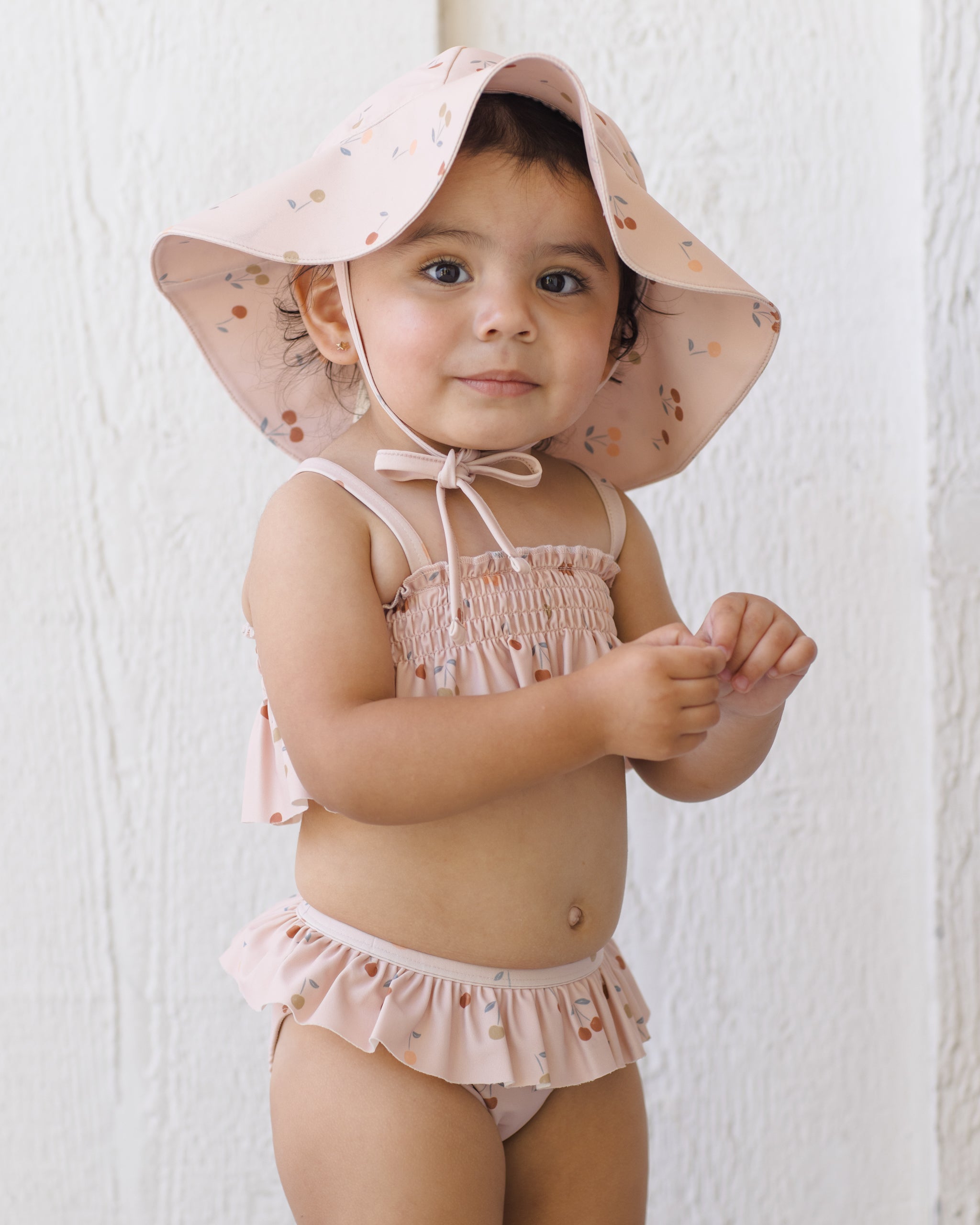 Rylee + Cru ライリーアンドクルー ベビー服 子供服 スモックラッフルビキニ　チェリーズ
