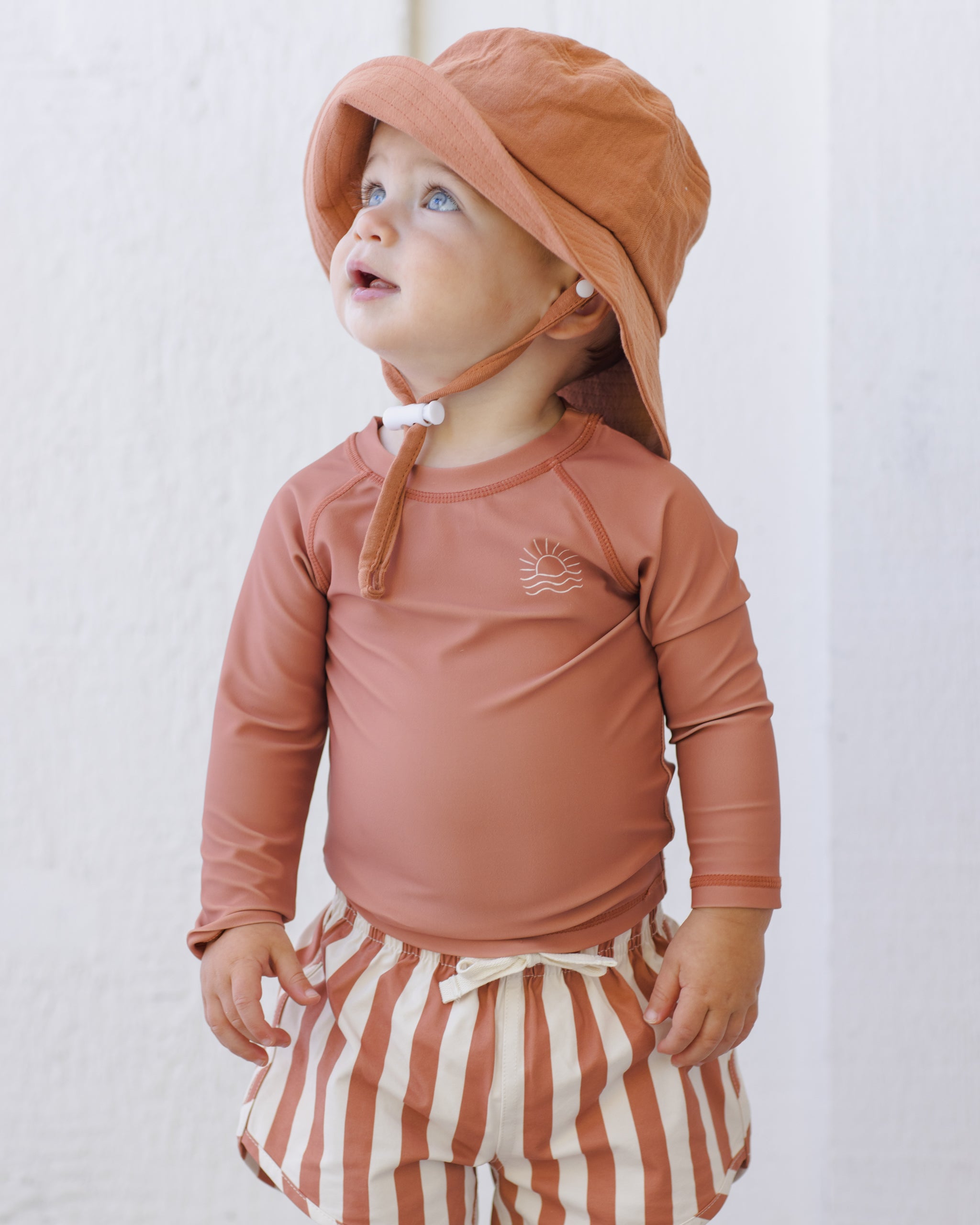 Rylee + Cru ライリーアンドクルー ベビー服 子供服 ボーイズ スイムショート　レトロポピーストライプ