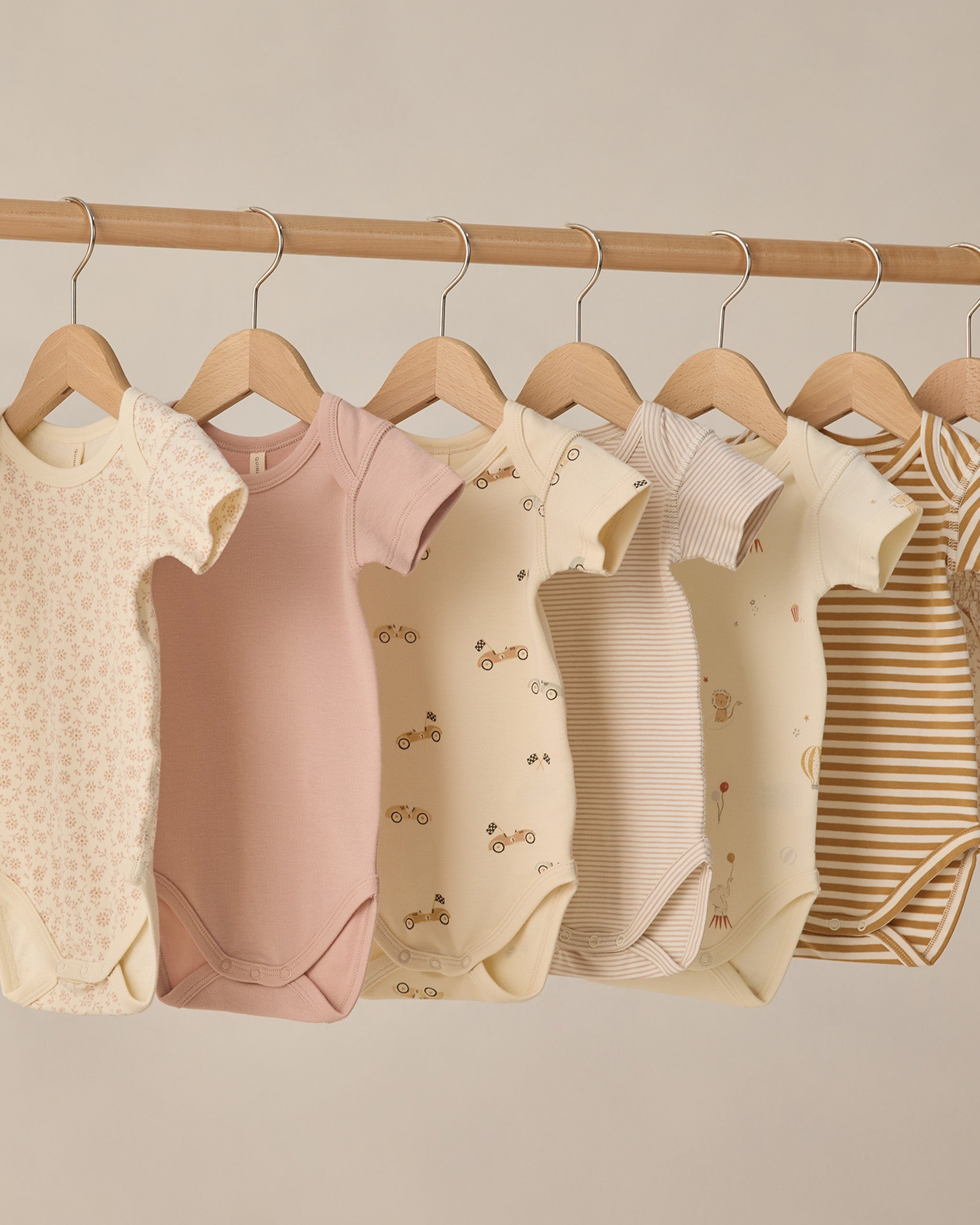 Rylee + Cru ライリーアンドクルー ベビー服 子供服 ショートスリーブボディスーツパック　レースカー、オートマイクロストライプ