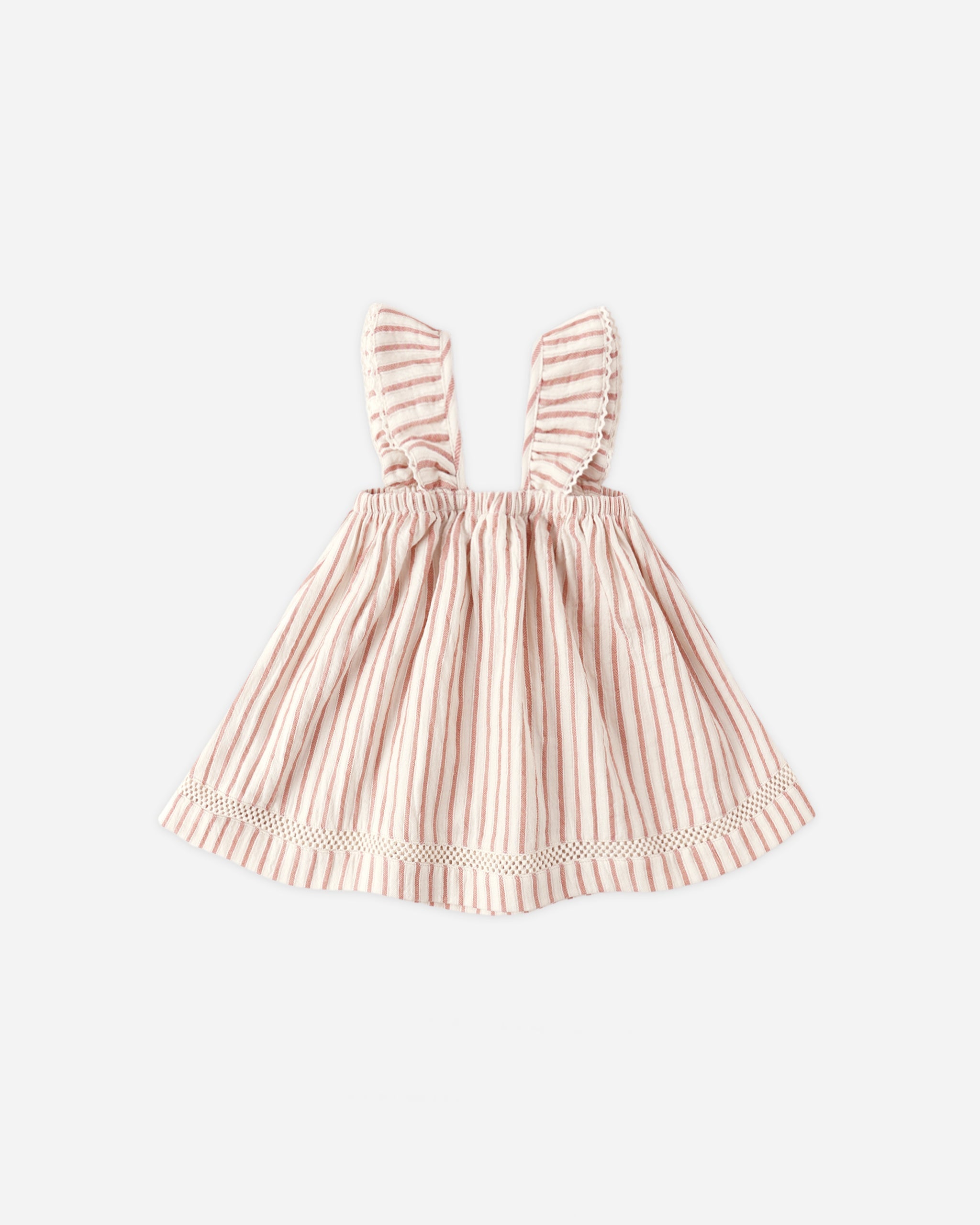 Rylee + Cru ライリーアンドクルー ベビー服 子供服 ラッフルタンクドレス　ヴィンテージストライプ