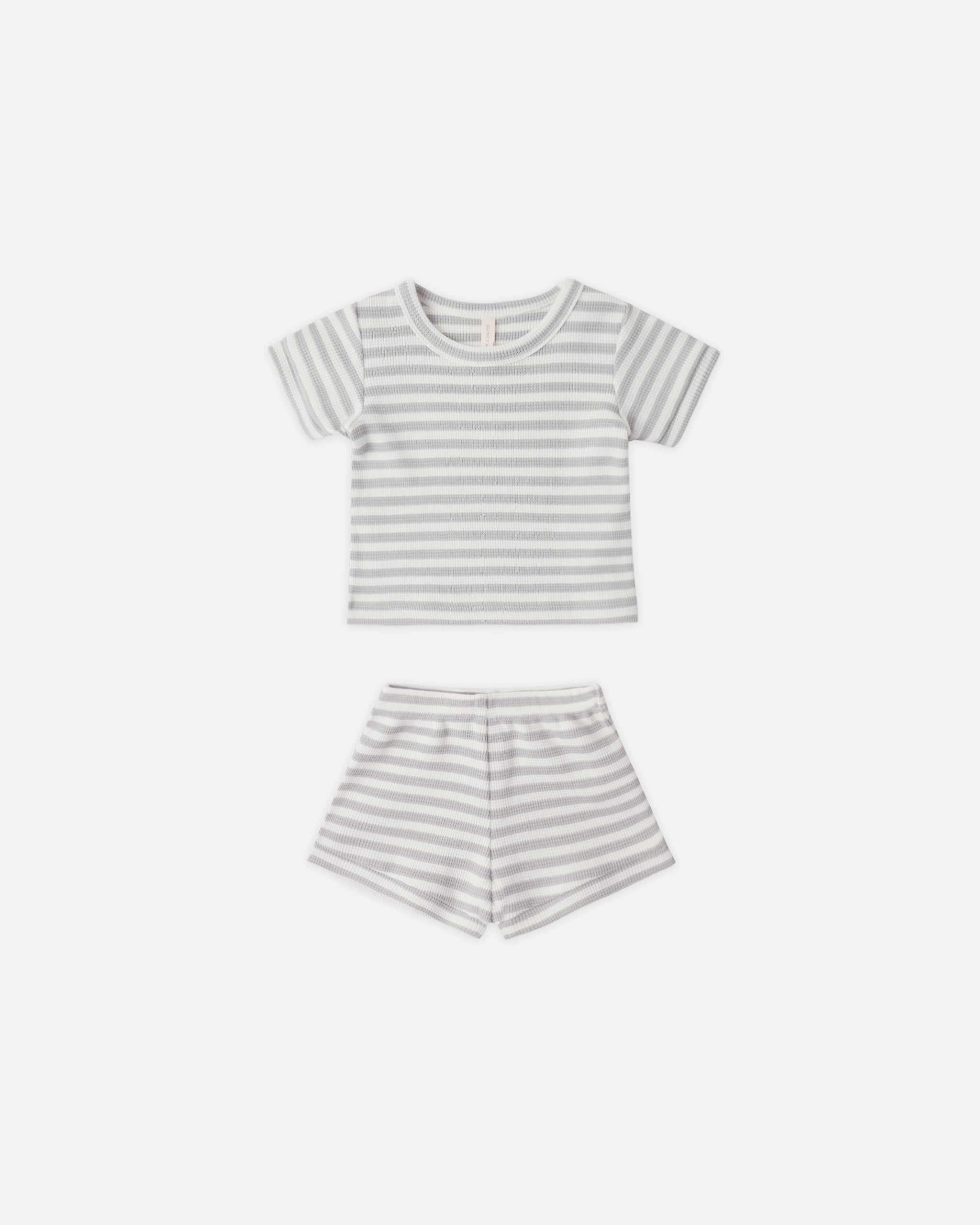 Rylee + Cru ライリーアンドクルー ベビー服 子供服 ワッフルショーティーセット　セージストライプ