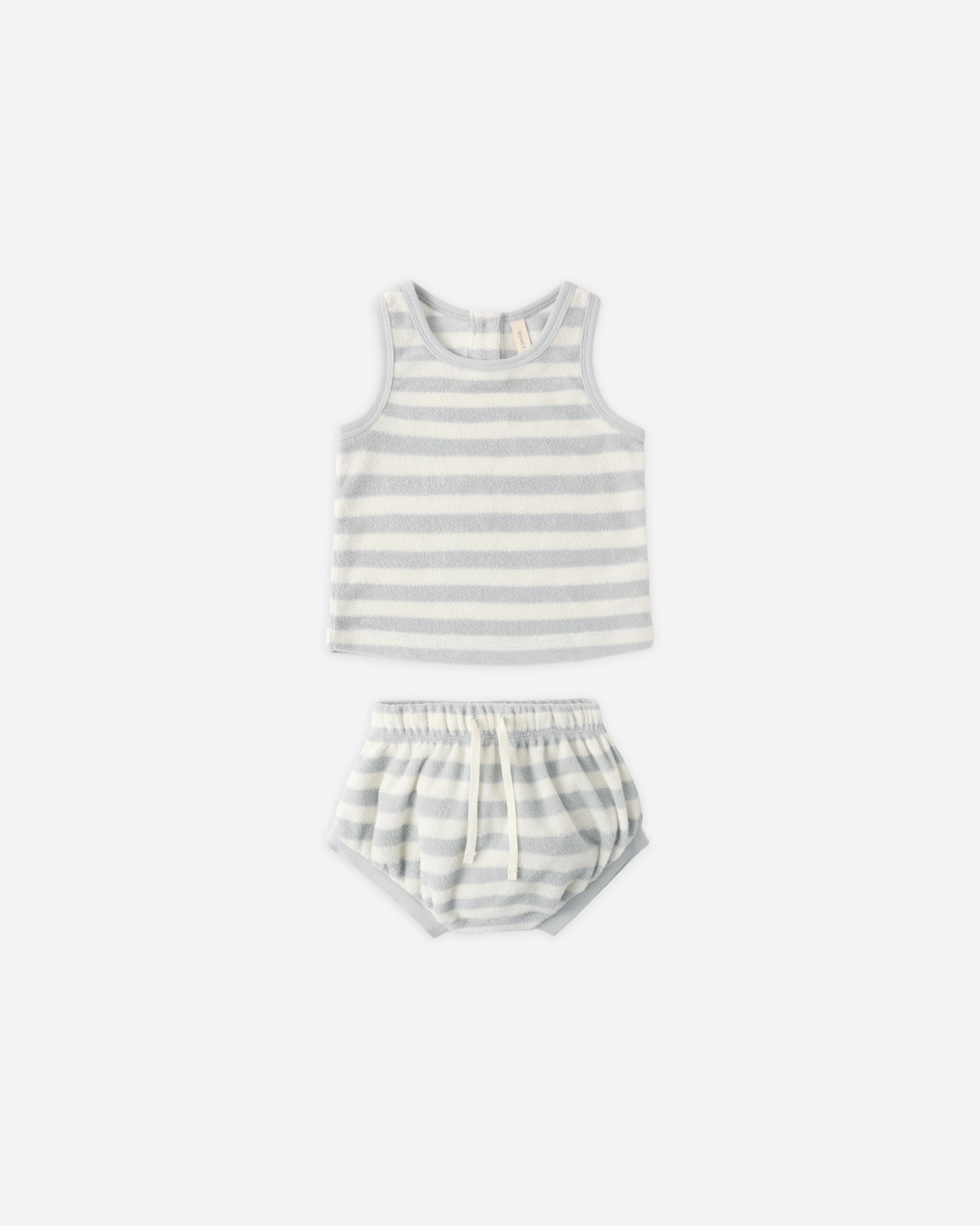 Rylee + Cru ライリーアンドクルー ベビー服 子供服 テリータンクトップ+ショートセット　スカイストライプ