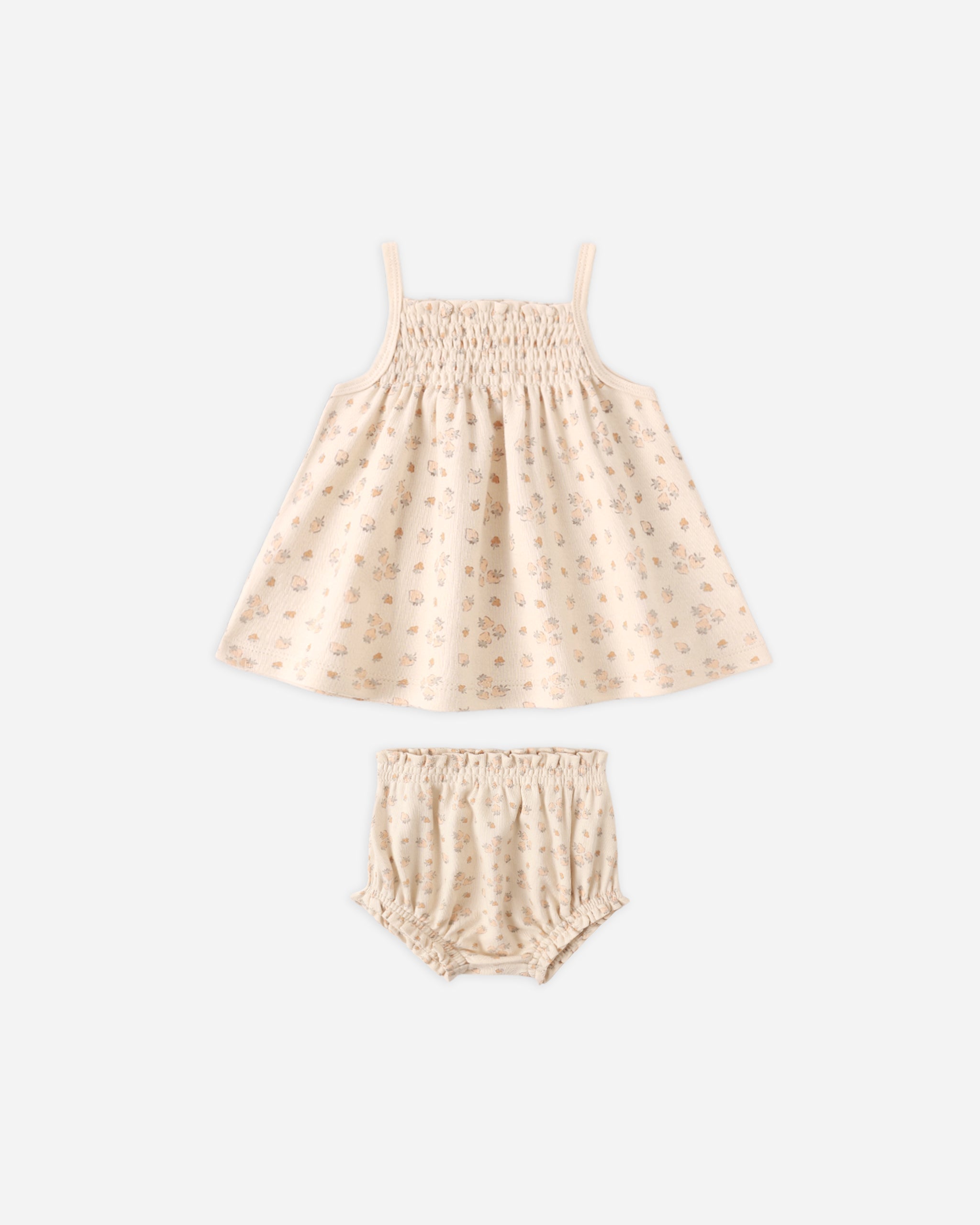 Rylee + Cru ライリーアンドクルー ベビー服 子供服 スモックタンクトップ + ブルーマーセット　ストロベリー