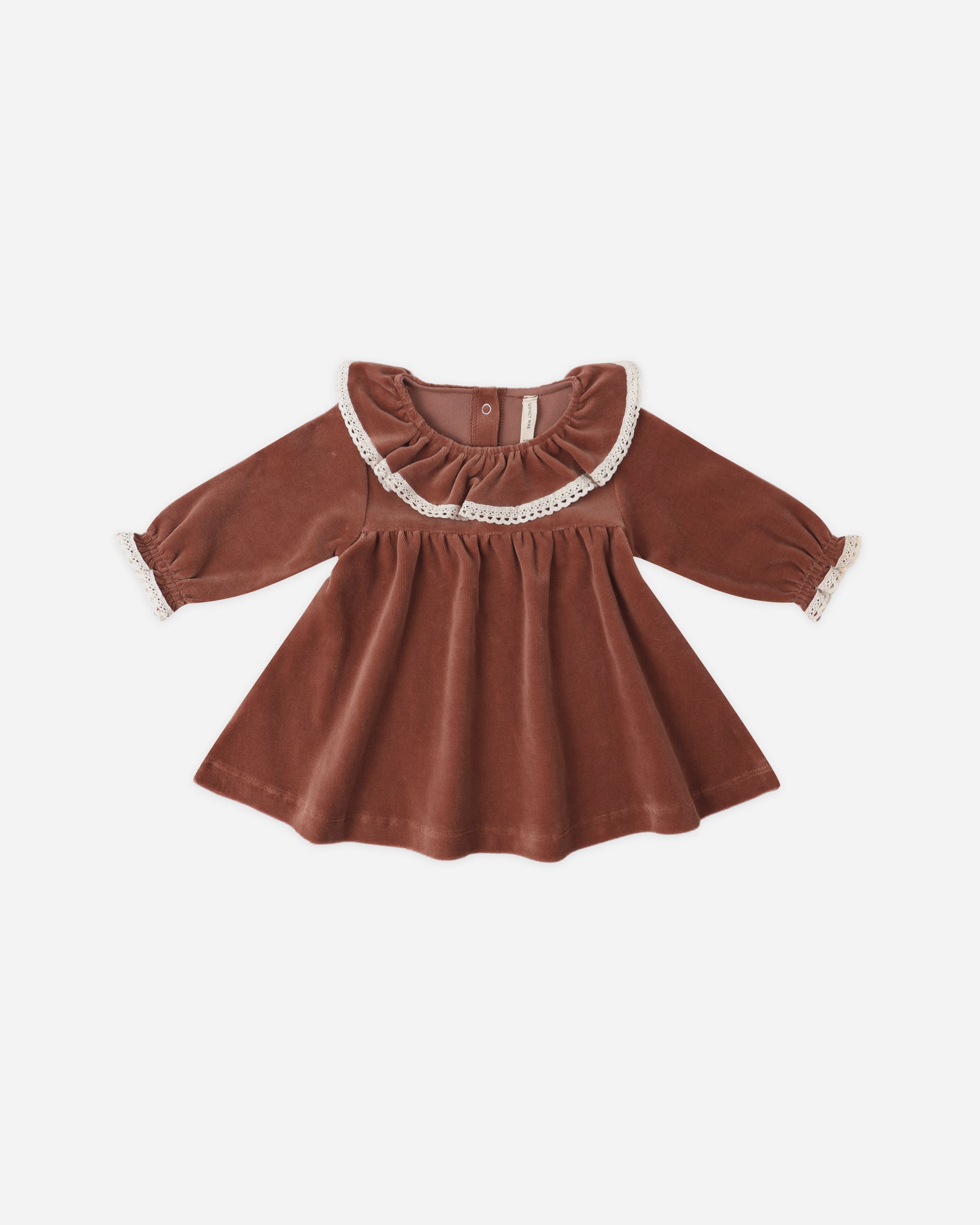 Rylee + Cru ライリーアンドクルー ベビー服 子供服  ベロアベビードレス　クランベリー