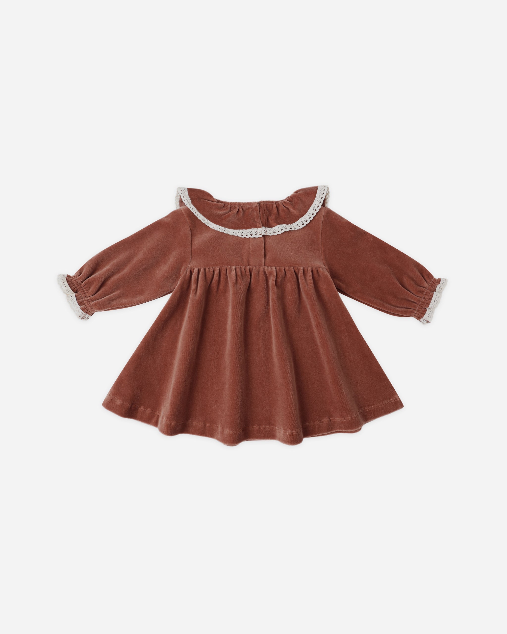 Rylee + Cru ライリーアンドクルー ベビー服 子供服  ベロアベビードレス　クランベリー