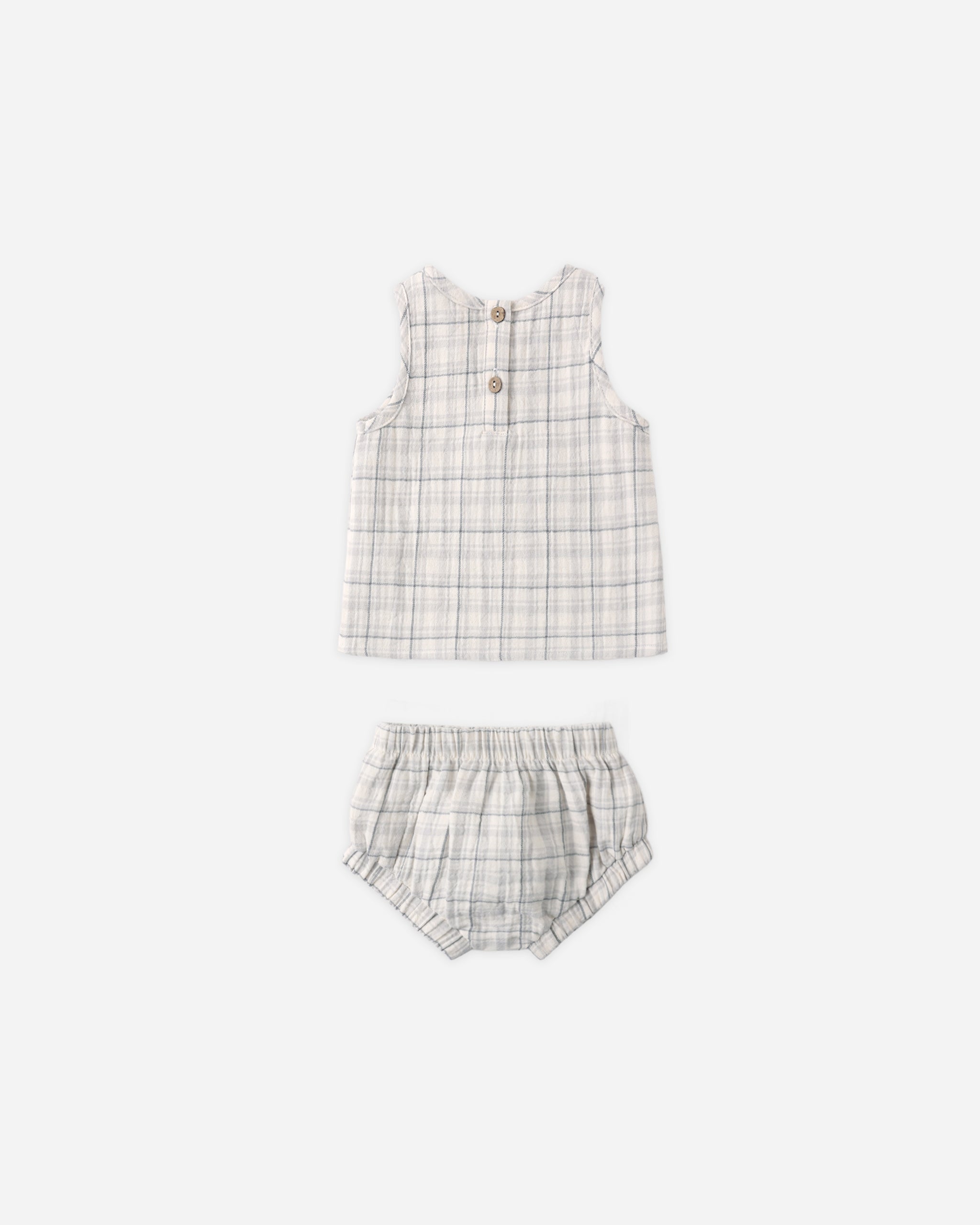 Rylee + Cru ライリーアンドクルー ベビー服 子供服 ウーブンタンクトップセット　ブループレイド