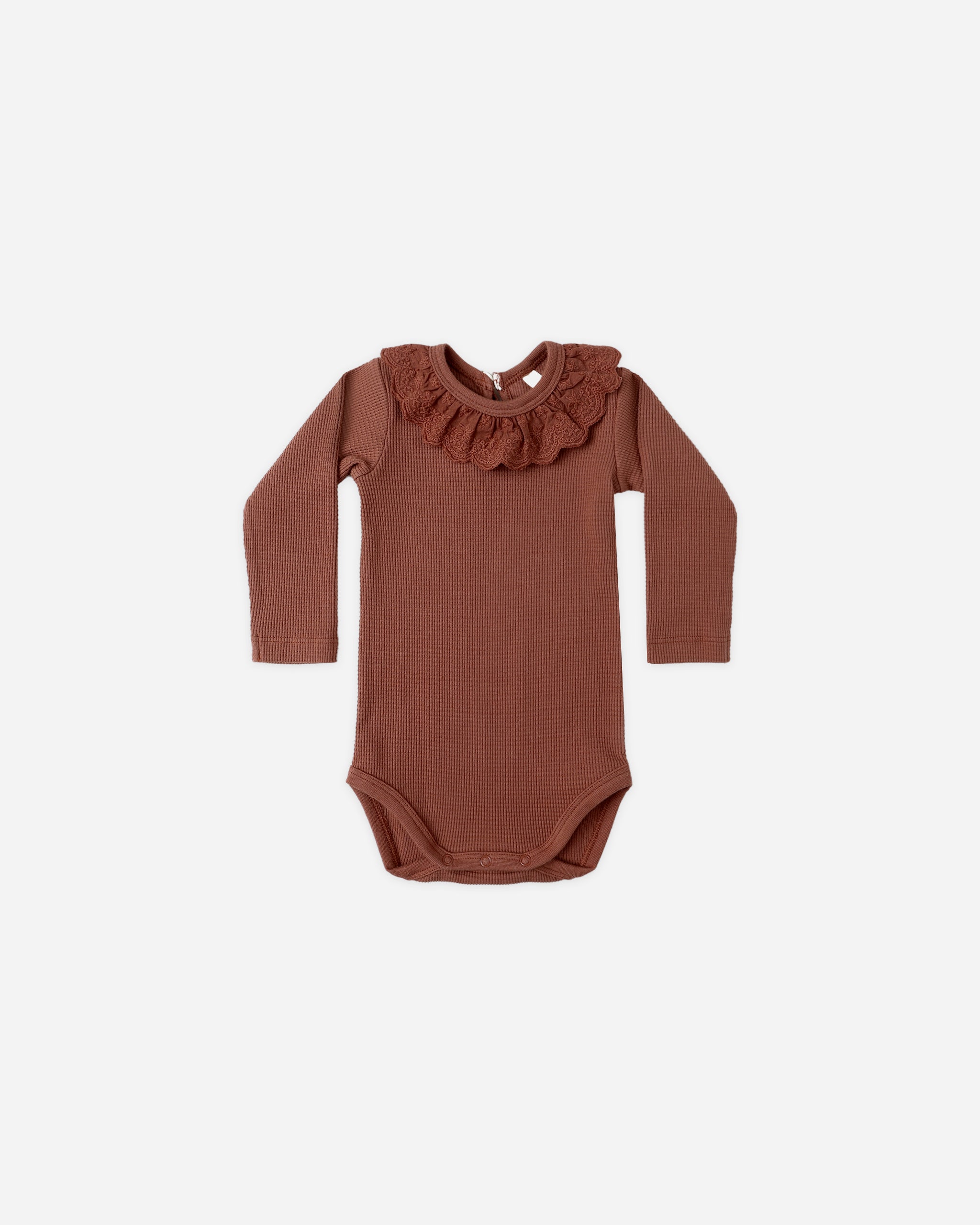 Rylee + Cru ライリーアンドクルー ベビー服 子供服  ラッフルカラーボディスーツ　クランベリー