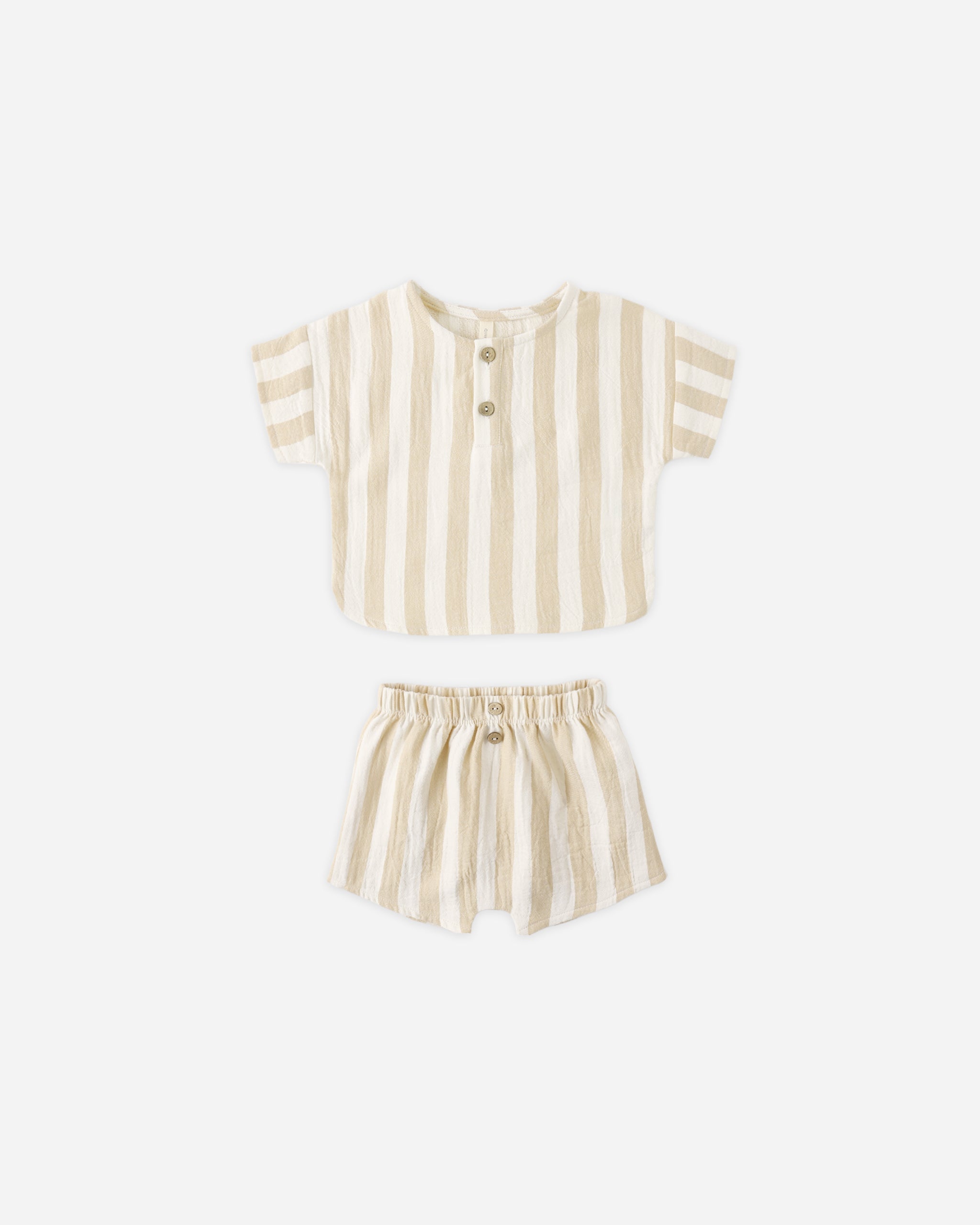 Rylee + Cru ライリーアンドクルー ベビー服 子供服 ウーブンボックストップ + ショートセット　サマーストライプ