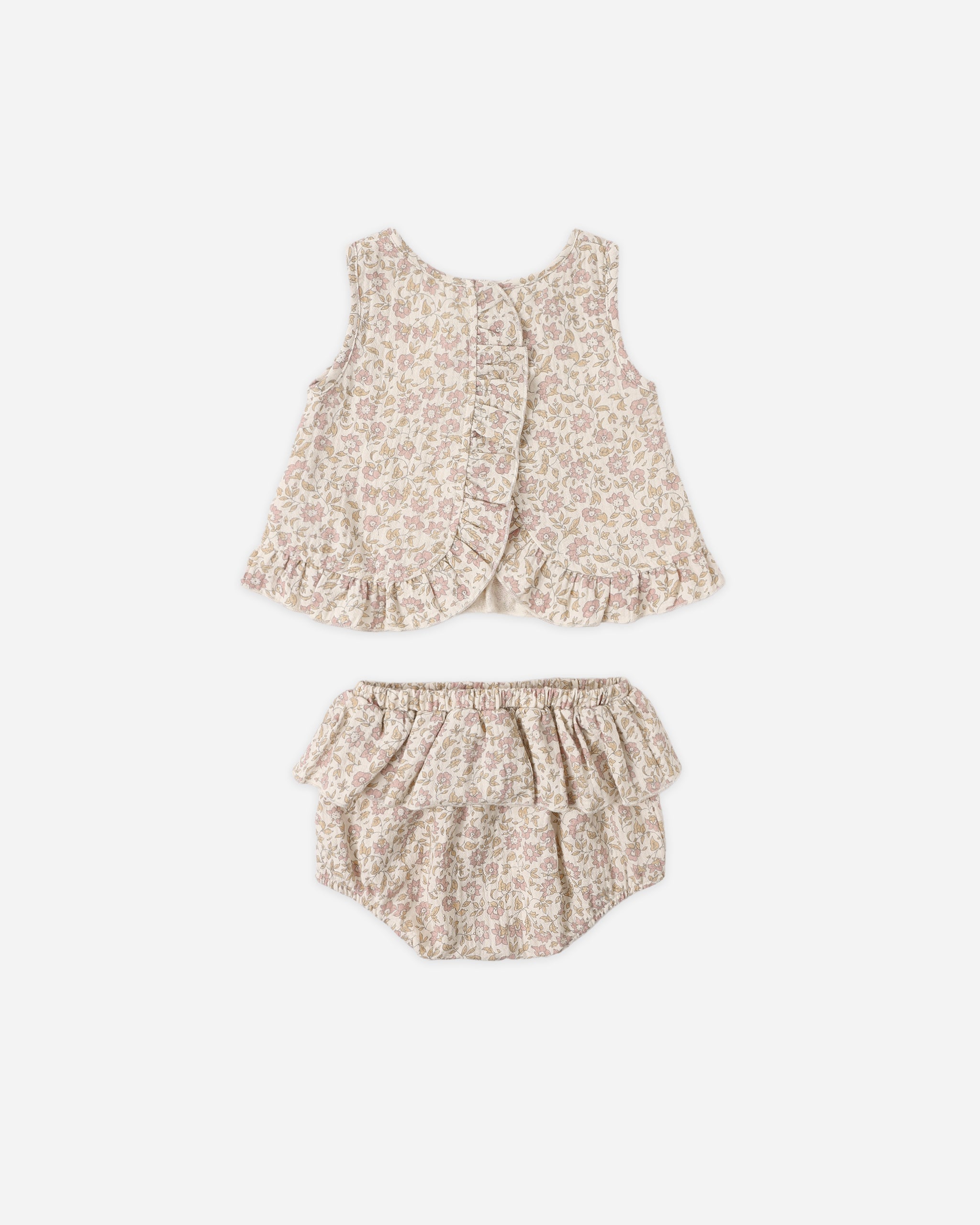 Rylee + Cru ライリーアンドクルー ベビー服 子供服 ラッフルチューリップトップ + ブルマーセット　ダリア