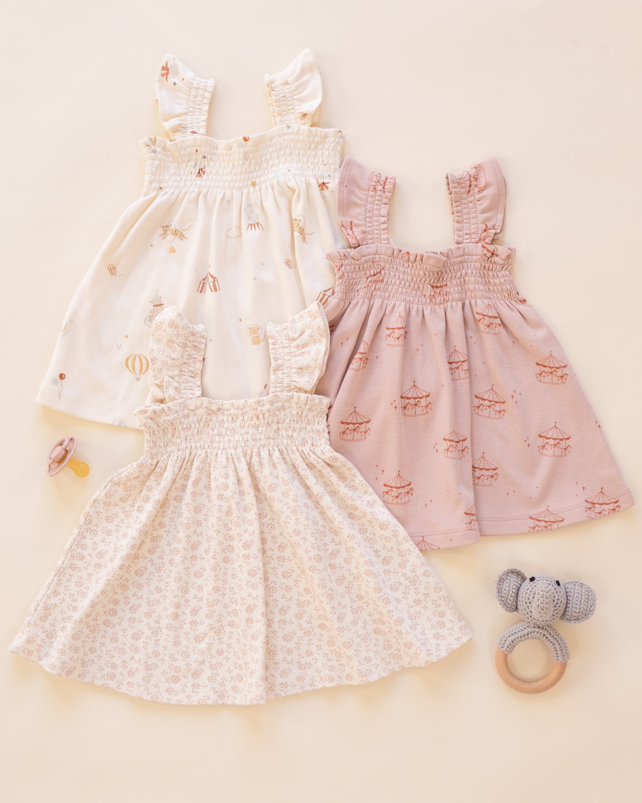 Rylee + Cru ライリーアンドクルー ベビー服 子供服 スモックジャージードレス　カーニバル