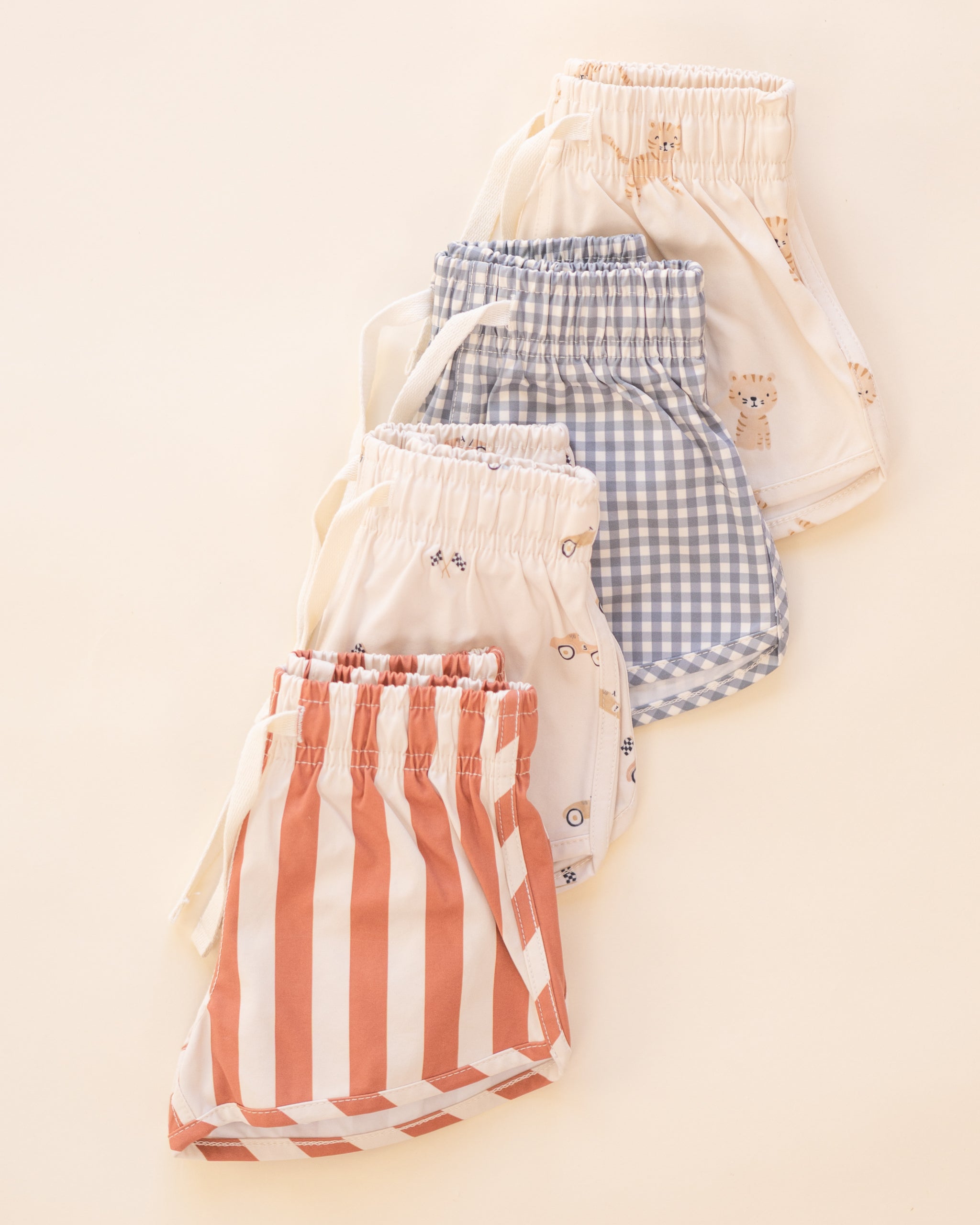 Rylee + Cru ライリーアンドクルー ベビー服 子供服 ボーイズ スイムショート　レトロポピーストライプ
