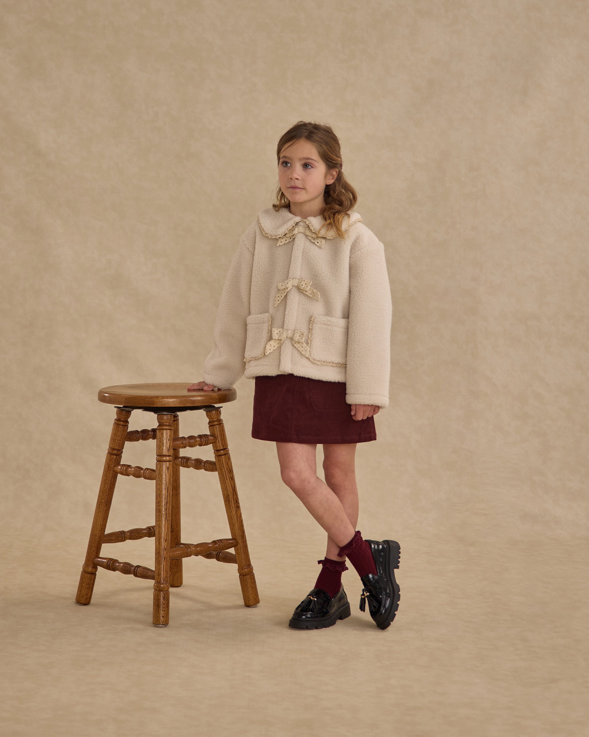 Rylee + Cru ライリーアンドクルー ベビー服 子供服  レーストリムソックス 2P パック　バーガンディ　ネイビー