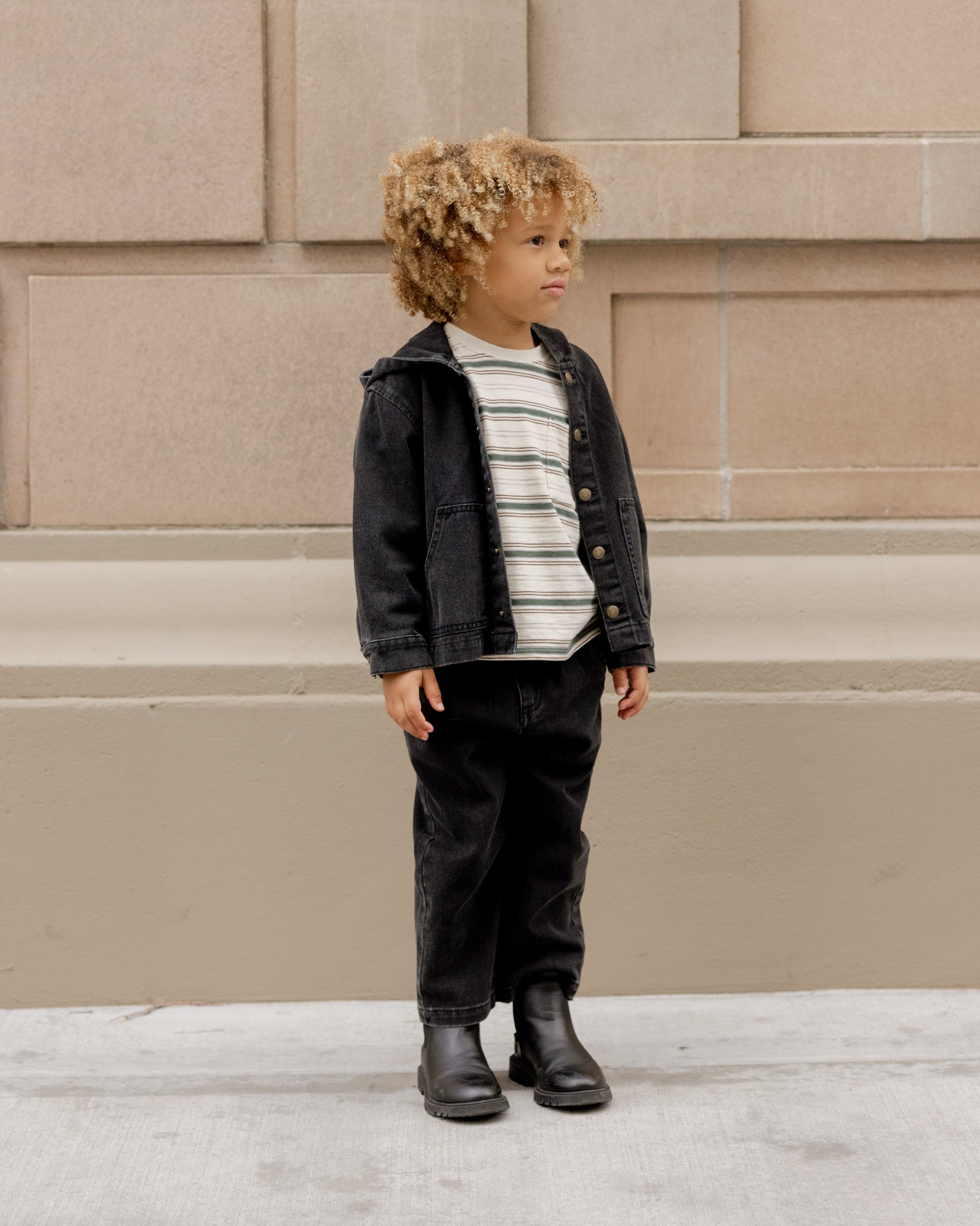 Rylee + Cru ライリーアンドクルー ベビー服 子供服  リラックスロングスリーブティー　レトロストライプ