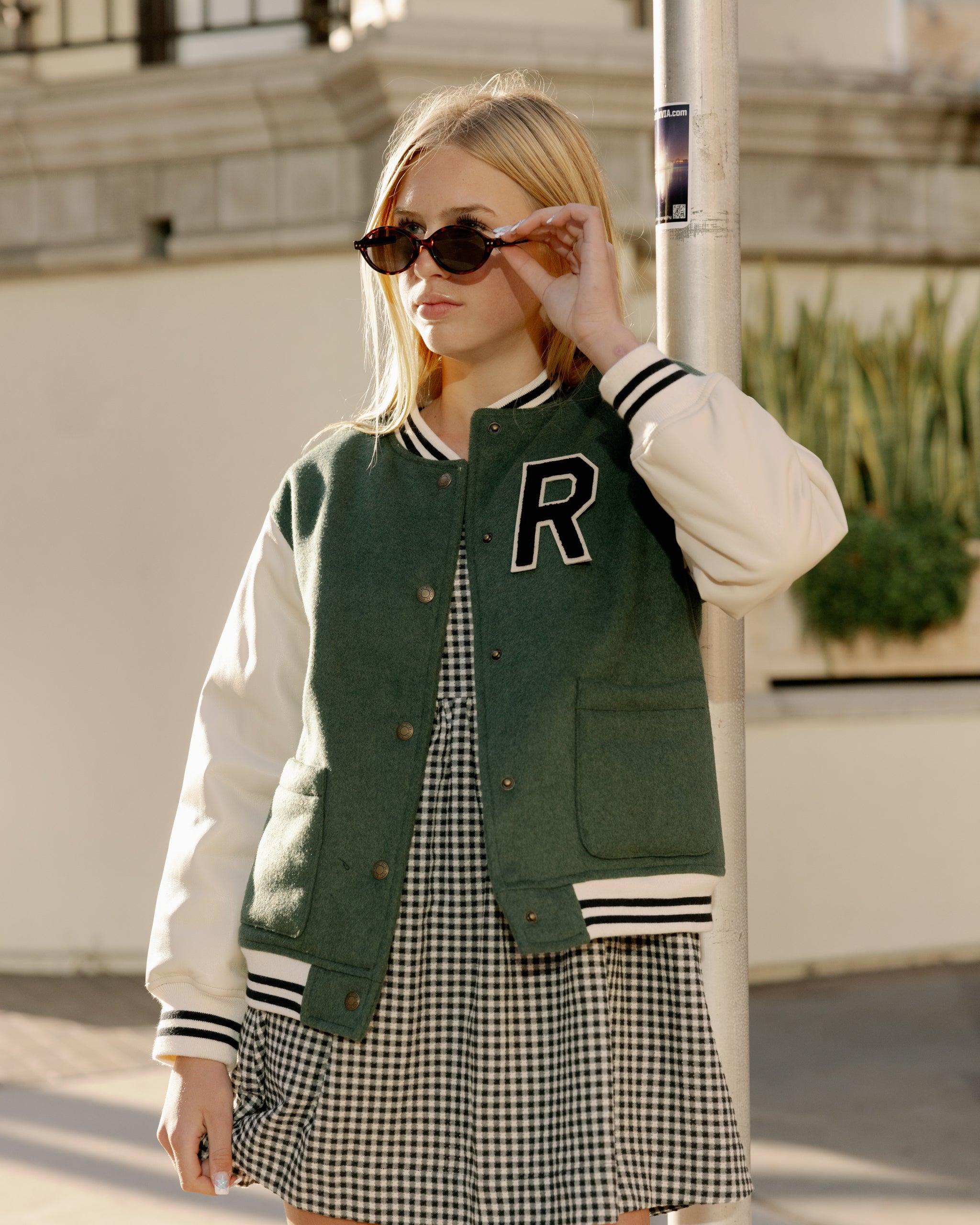 Rylee + Cru ライリーアンドクルー ベビー服 子供服  バーシティジャケット　グリーン