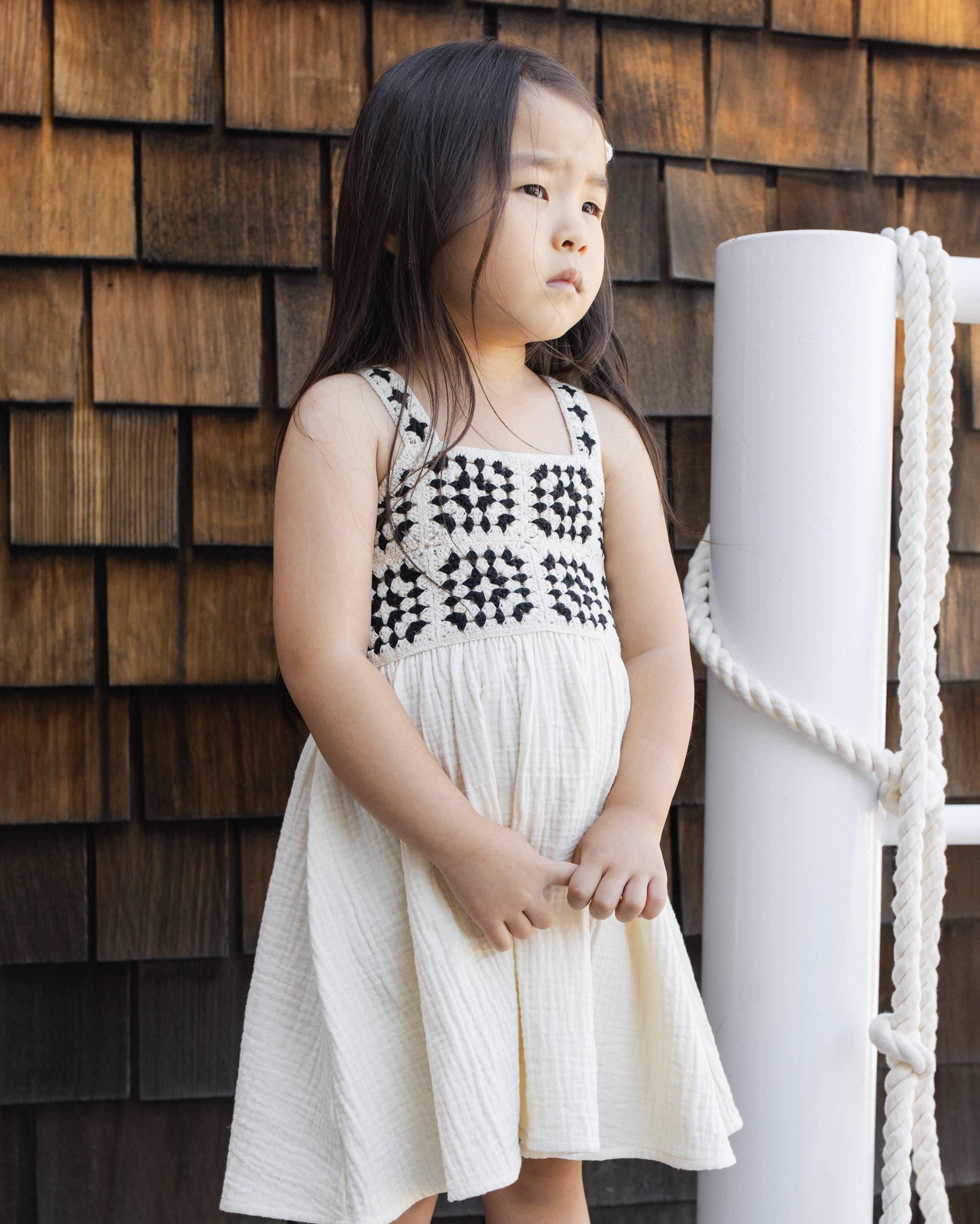 Rylee + Cru ライリーアンドクルー ベビー服 子供服 クロシェサンドレス　アブストラクト