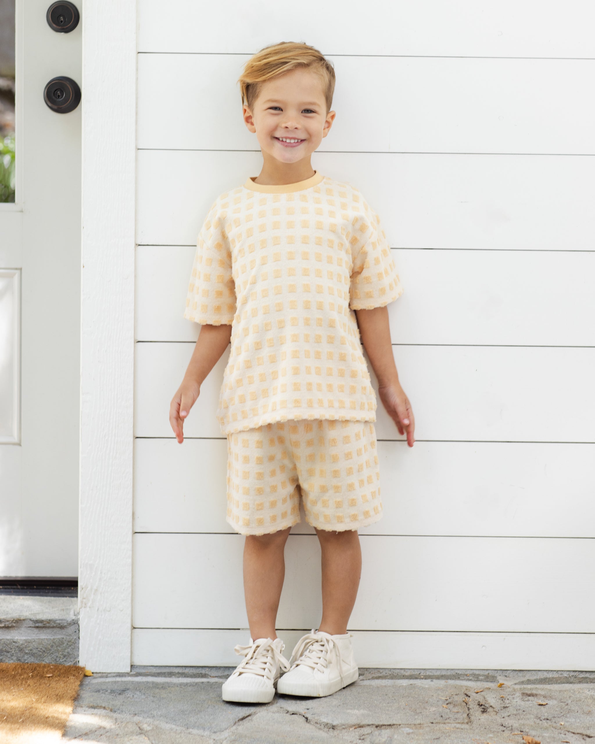 Rylee + Cru ライリーアンドクルー ベビー服 子供服 リラックスTシャツ　バタースコッチグリッド