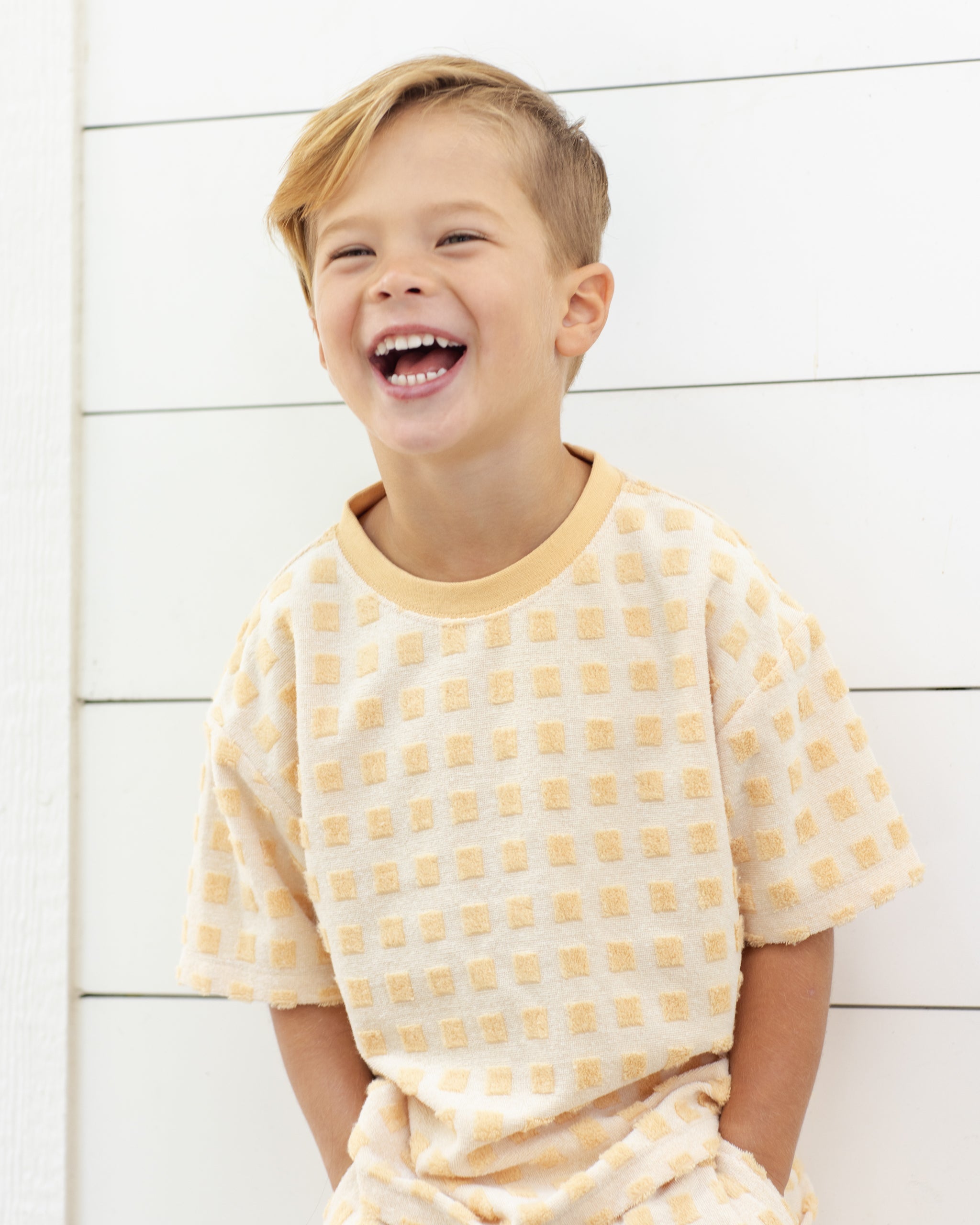 Rylee + Cru ライリーアンドクルー ベビー服 子供服 リラックスTシャツ　バタースコッチグリッド